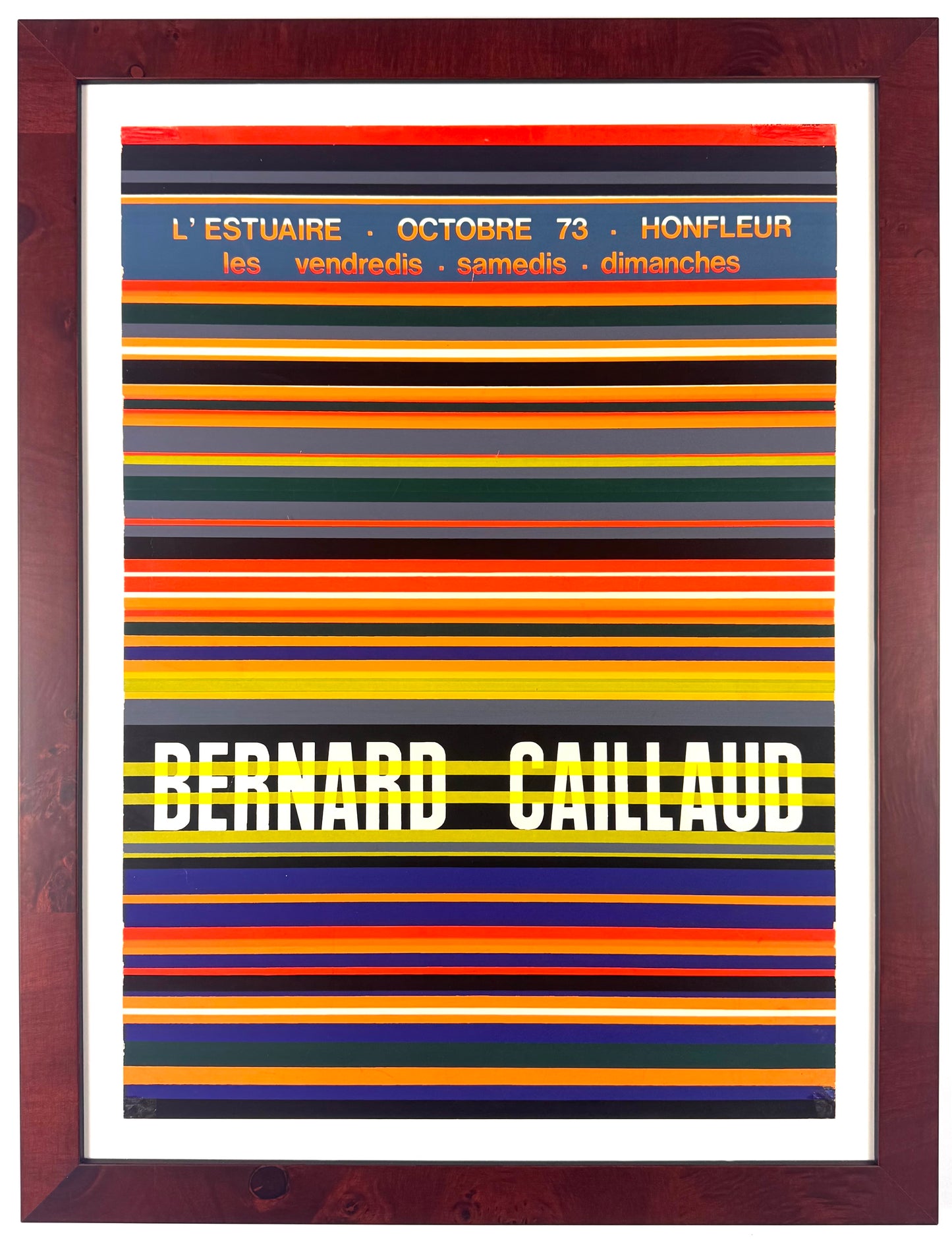 Framed Original Vintage Bernard Caillaud Affiche - 1973