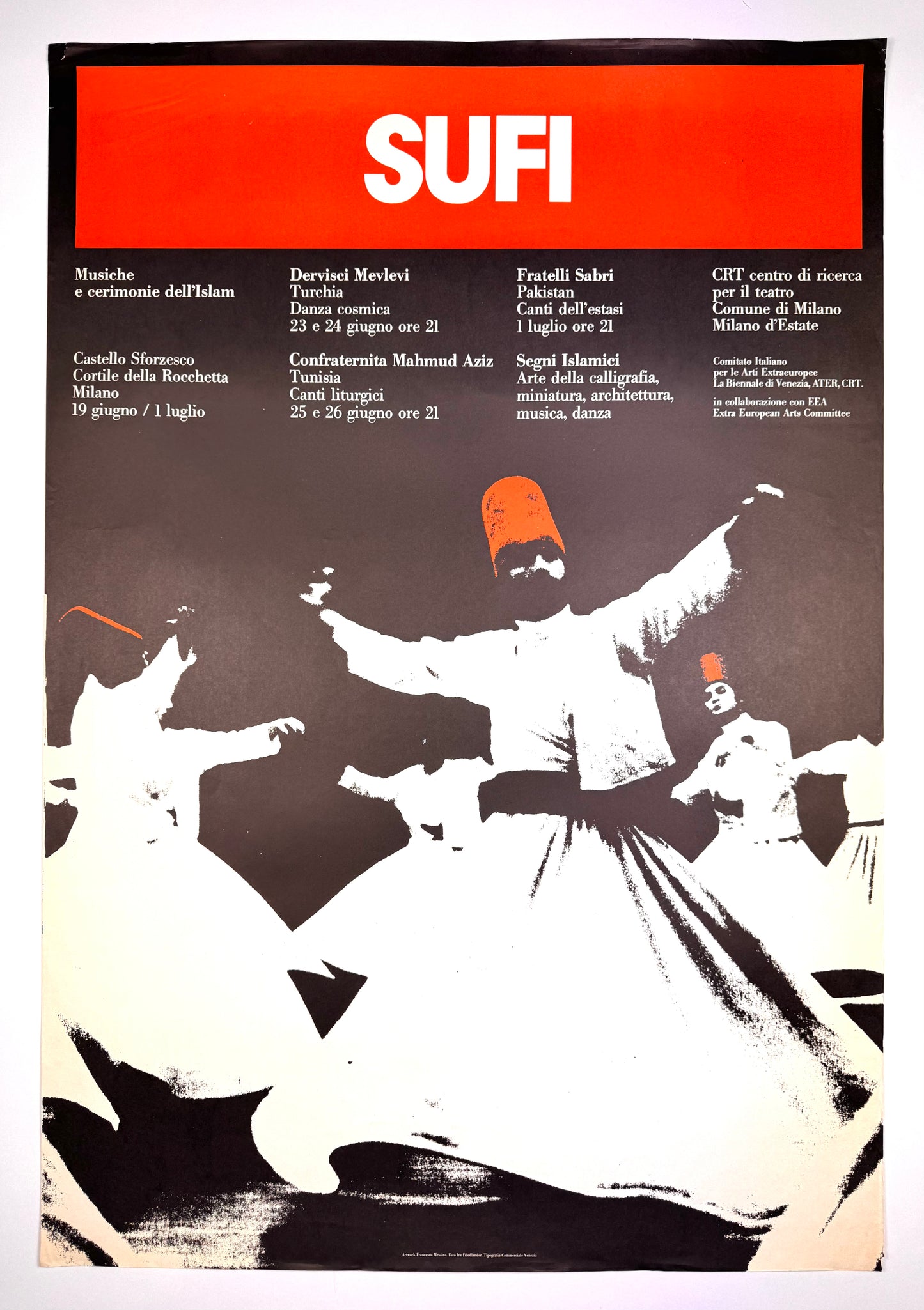 Original Francesco Messina Poster - Musiche e Cerimonie dell’Islam, 1980