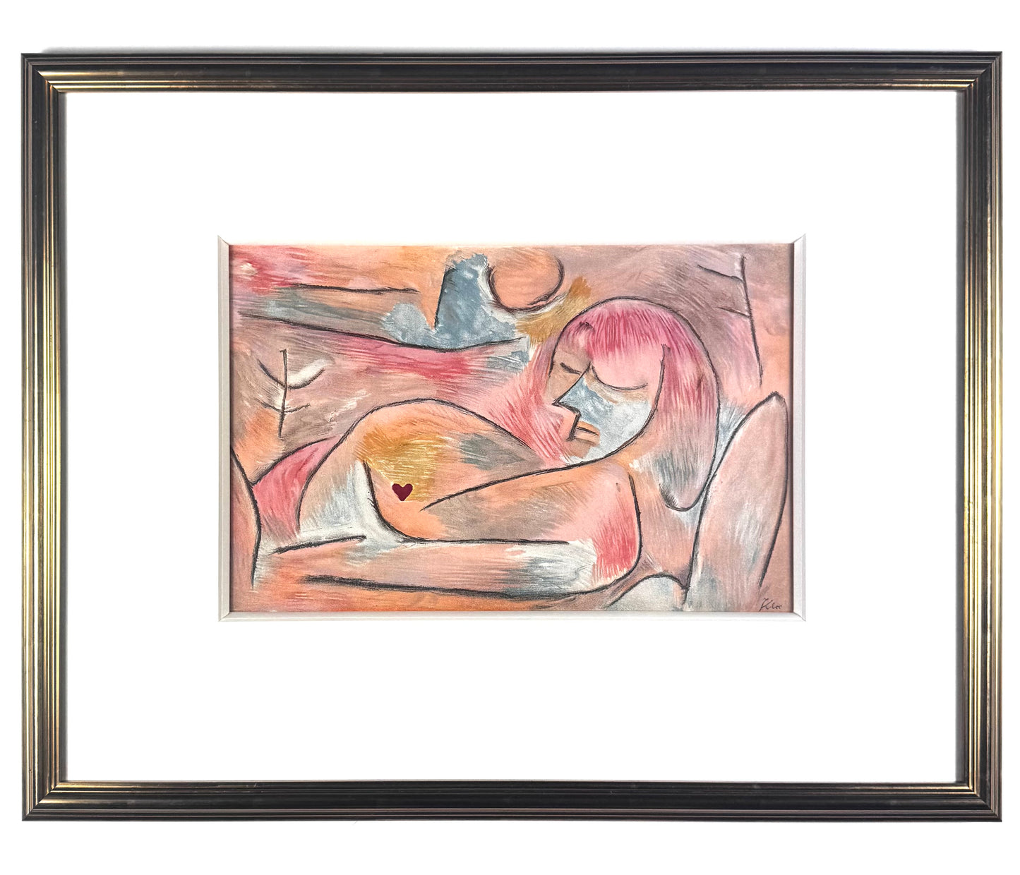 Framed Original Paul Klee Lithograph - L’hiver (Winter), 1938