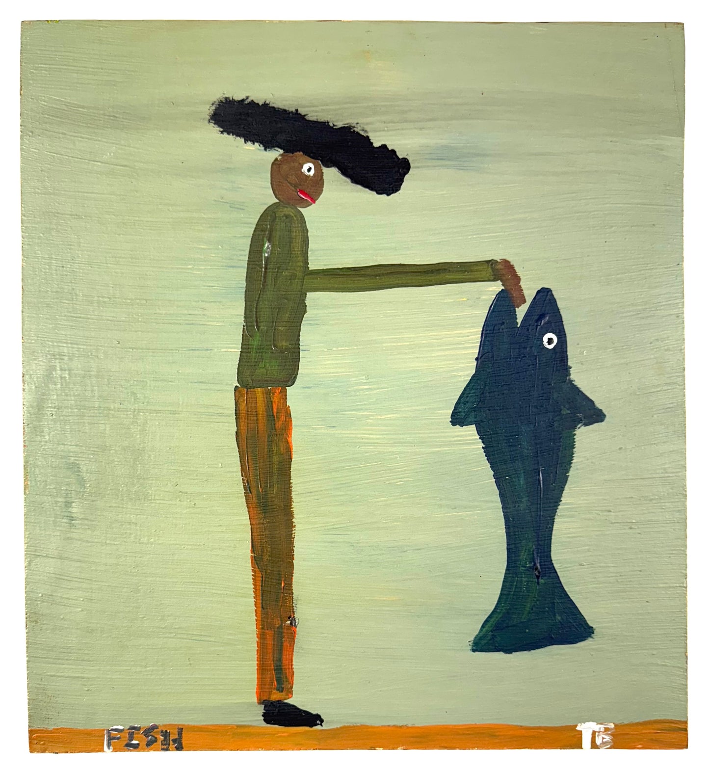 Tim Brown Painting - Fish, 1980s