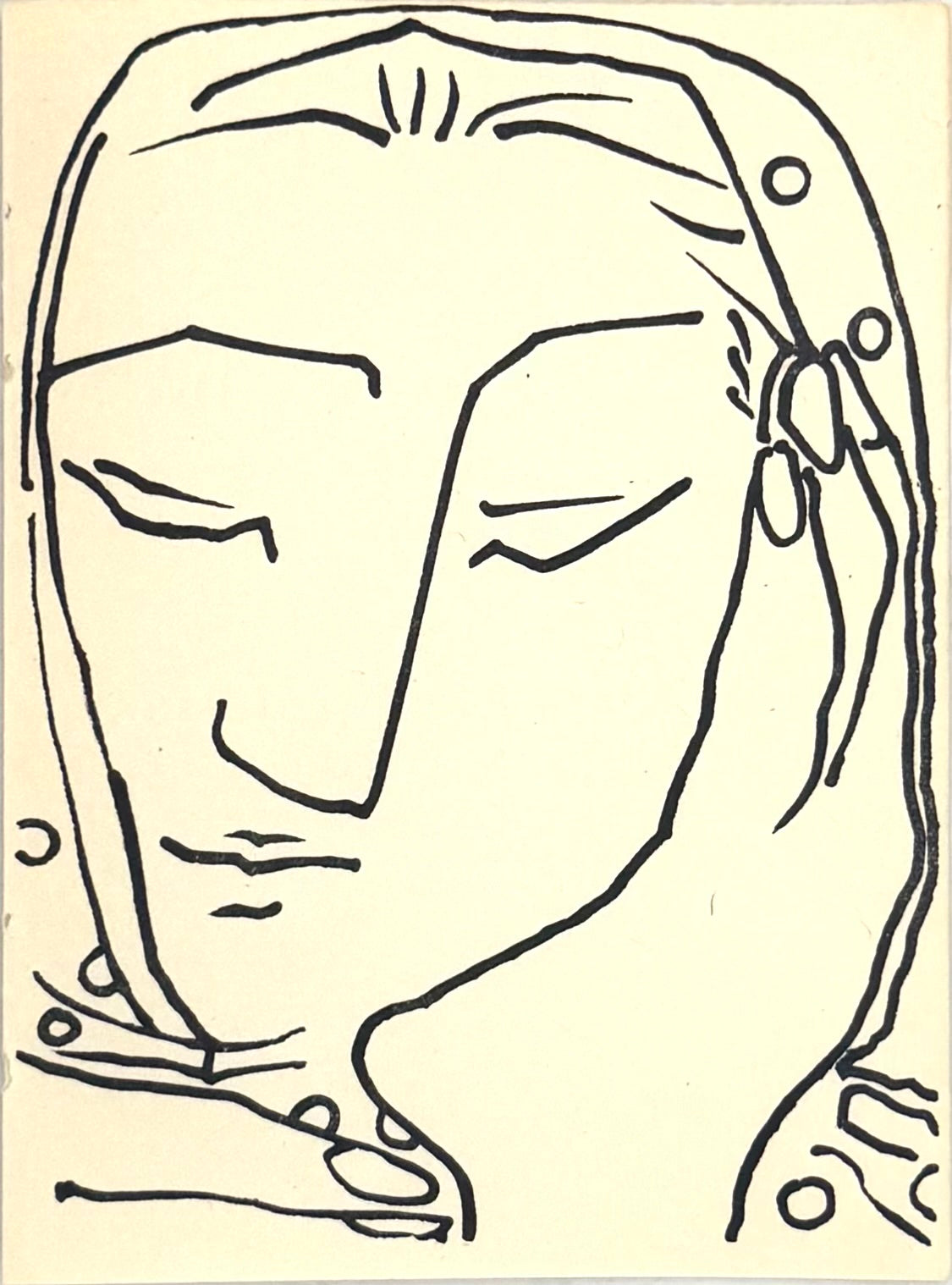 Françoise Gilot (Picasso’s wife), lithograph, 1951.