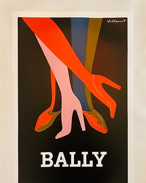 Original Vintage Bernard Villemot - Bally Scarpe - 1990