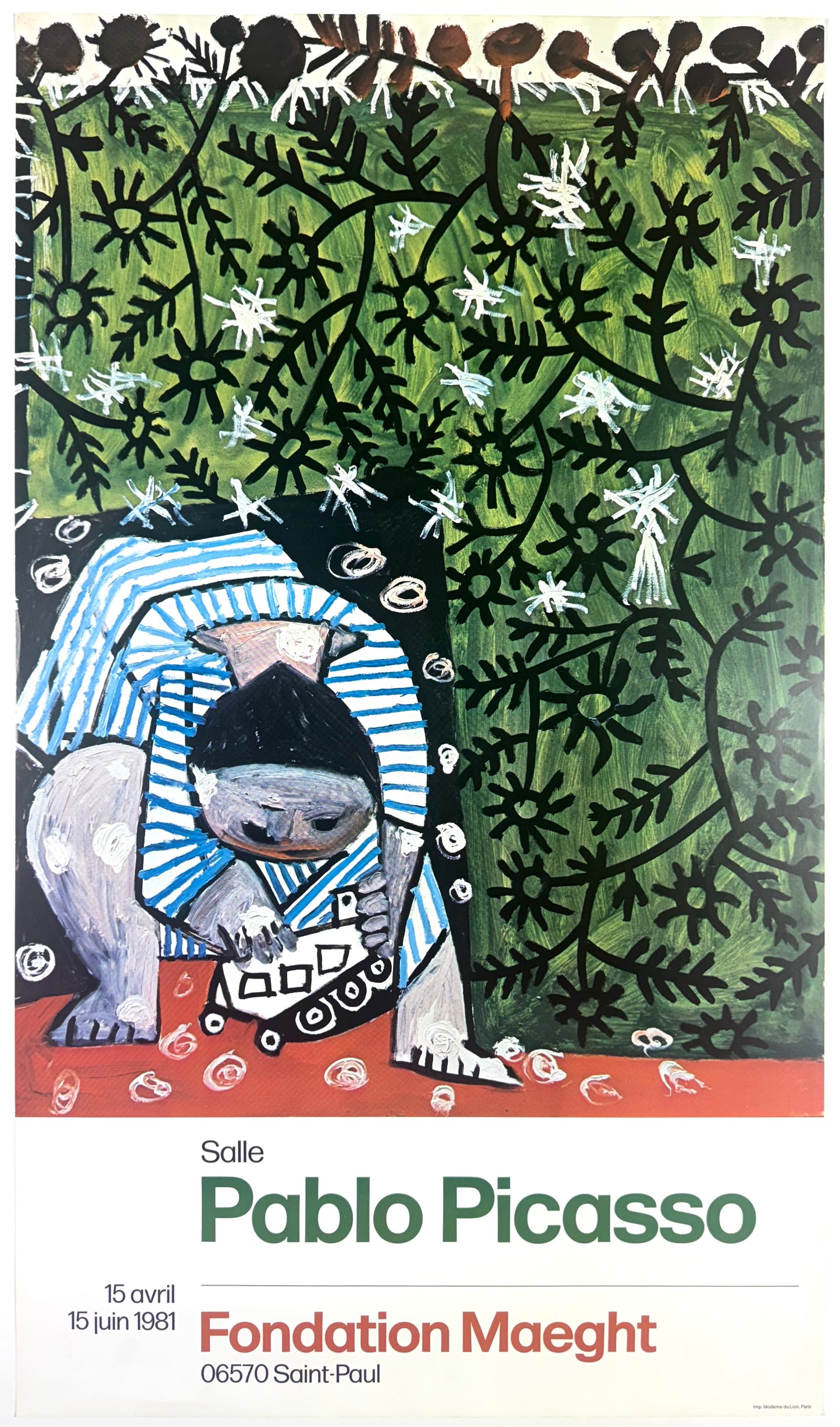 Original Vintage Pablo Picasso Exhibition Poster, 1981