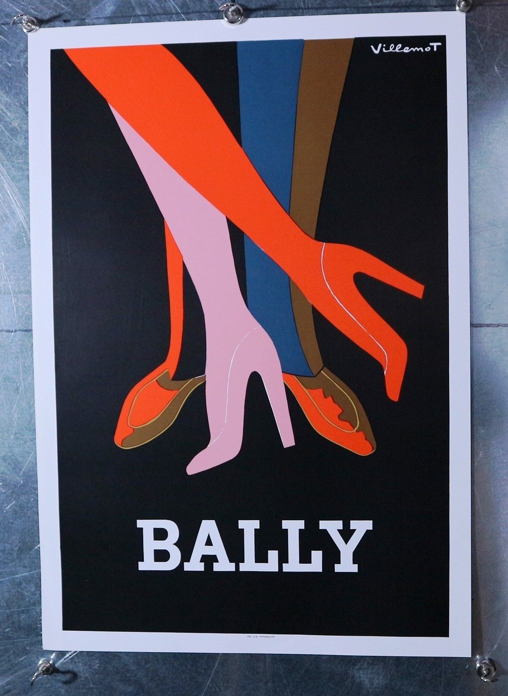 Original Vintage Bernard Villemot - Bally Scarpe - 1990