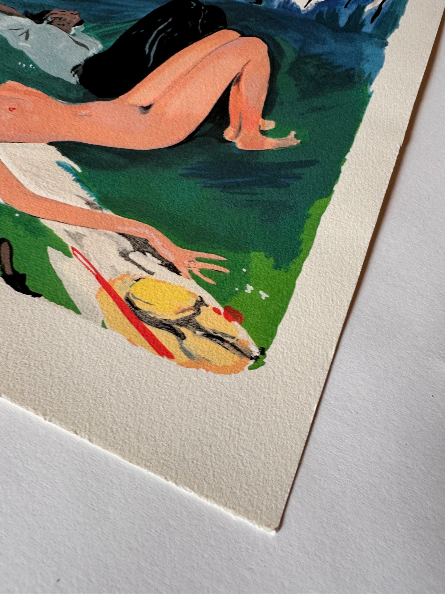 Framed Original Jean-Gabriel Domergue Lithograph - 1960