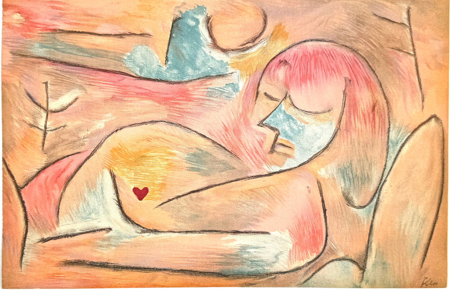 Framed Original Paul Klee Lithograph - 1938