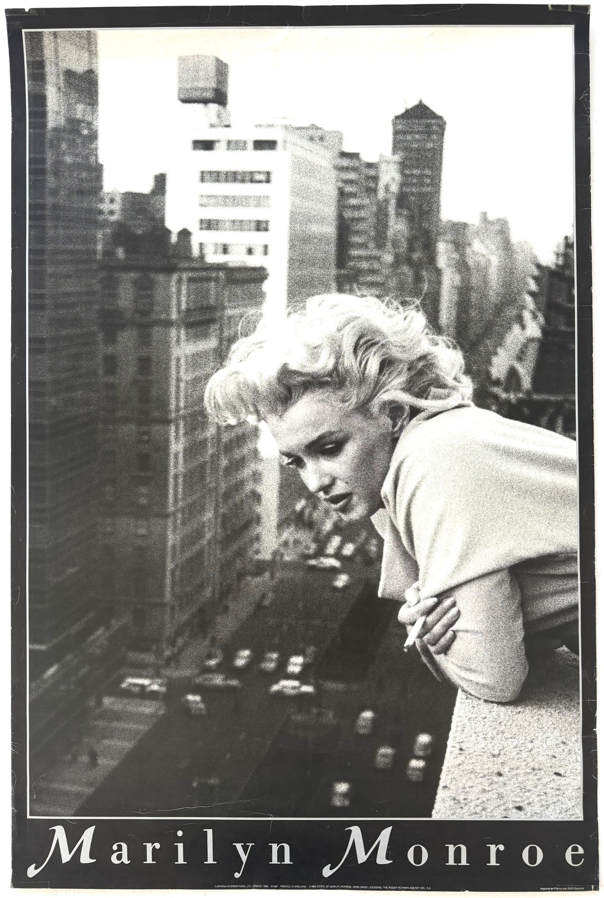 Original Vintage Marilyn Monroe - New York, (1955) Poster, 1989