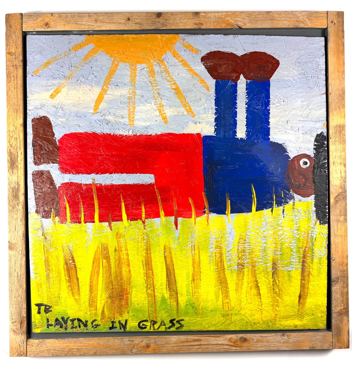 Tim Brown Painting, Laying in the grass, 1960