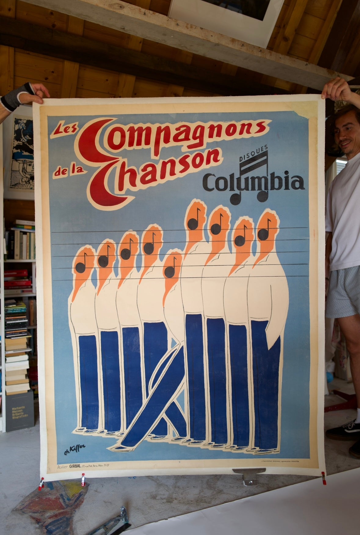 Original ‘Les Compagnons de la Chanson’ by Charles Kieffer - 1950 (XXL)