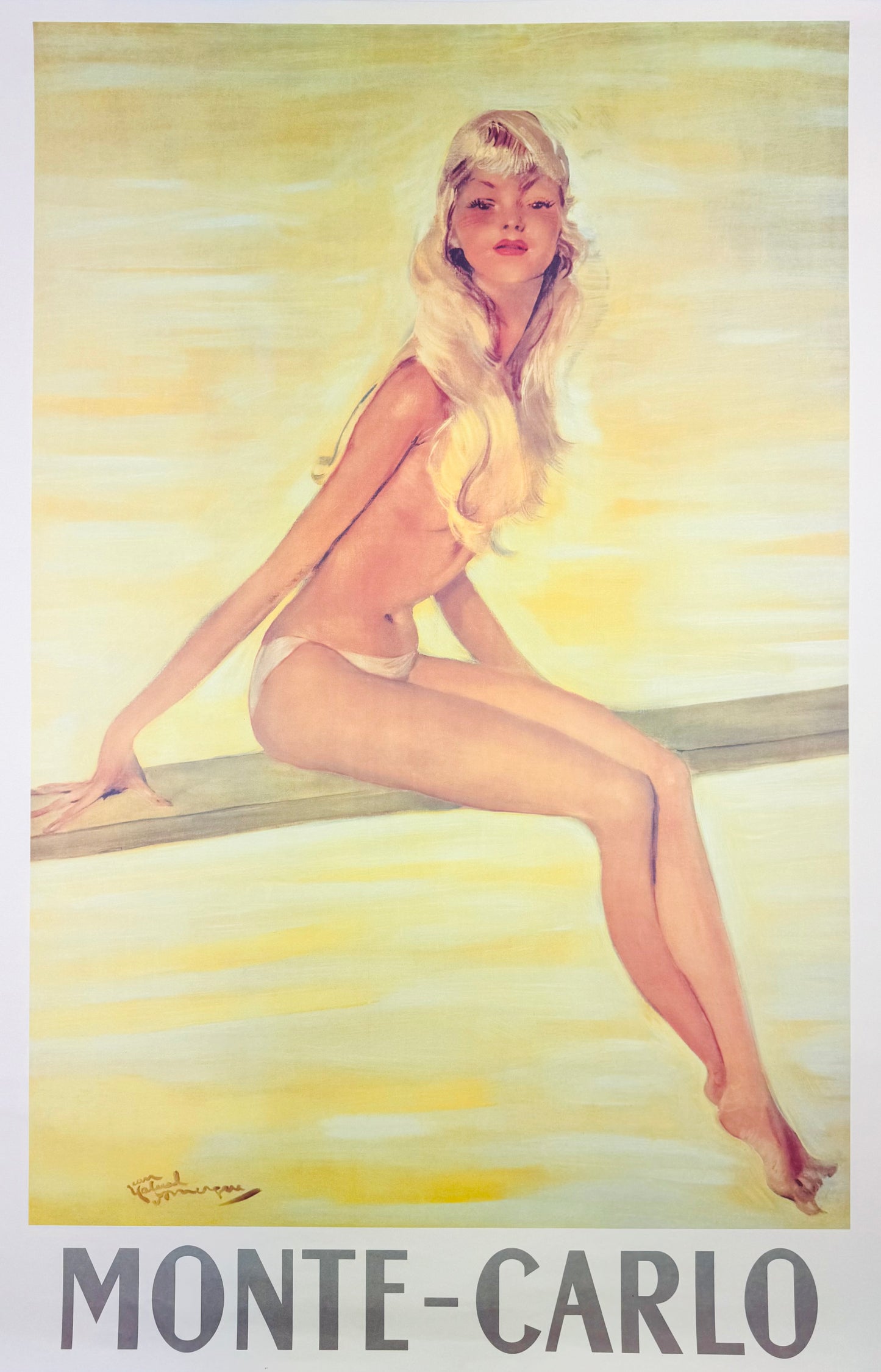 Vintage Jean Gabriel Domergue - Brigitte Bardot Poster / Affiche, 1970
