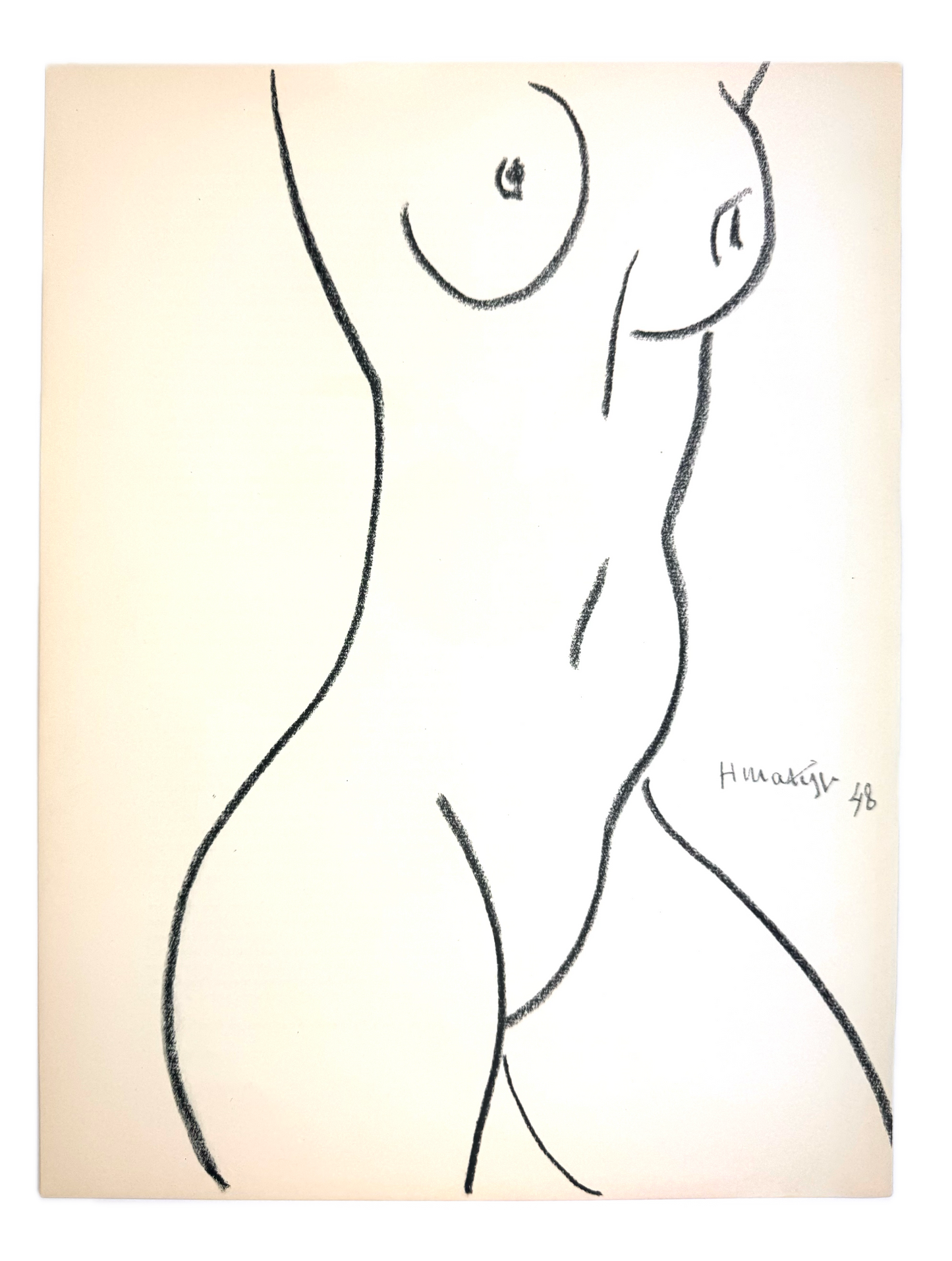 Framed Original Henri Matisse Lithograph - Femme Nue - 1948