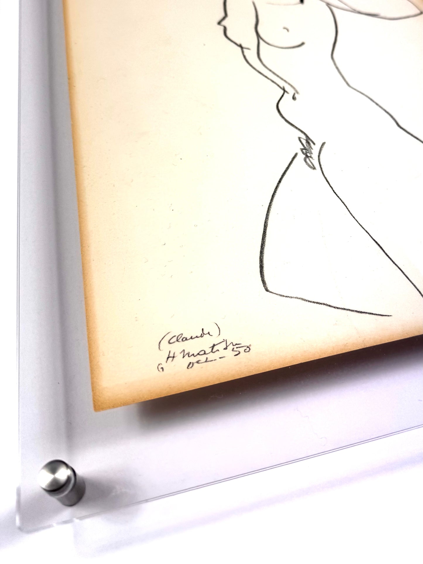 Framed Original Henri Matisse Lithograph - Femme Nue - 1952