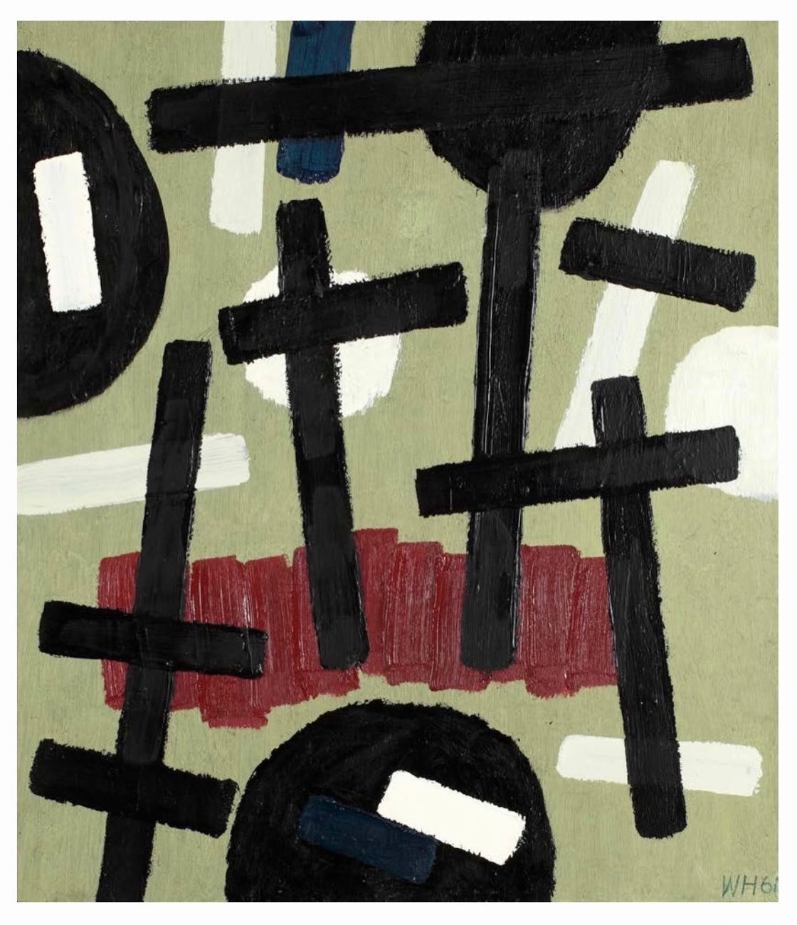 Willem Hussem Painting, Compositie, 1961