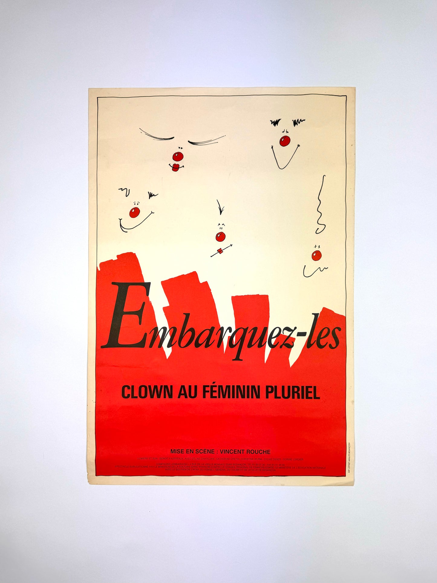 Original Embarquez-les, Clown au Féminin Pluriel Affiche