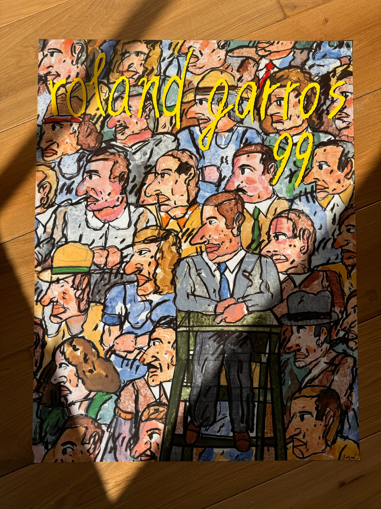 Original Vintage Antonio Segui Poster - Roland Garros 1999