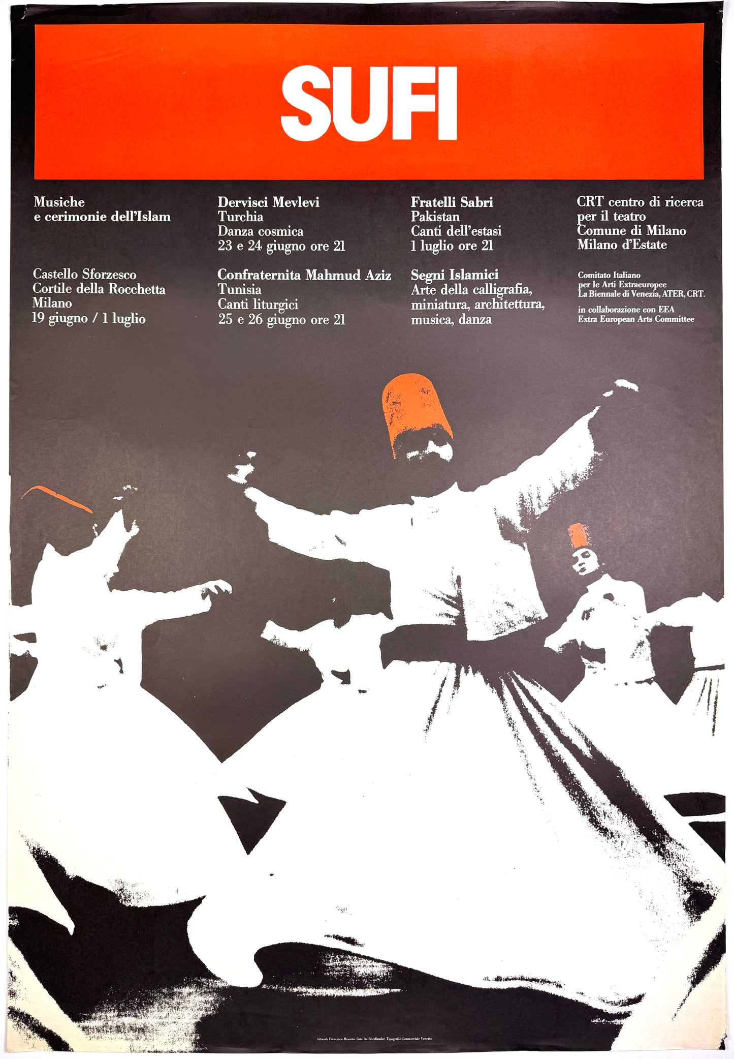 Original Francesco Messina Poster - Musiche e Cerimonie dell’Islam, 1980