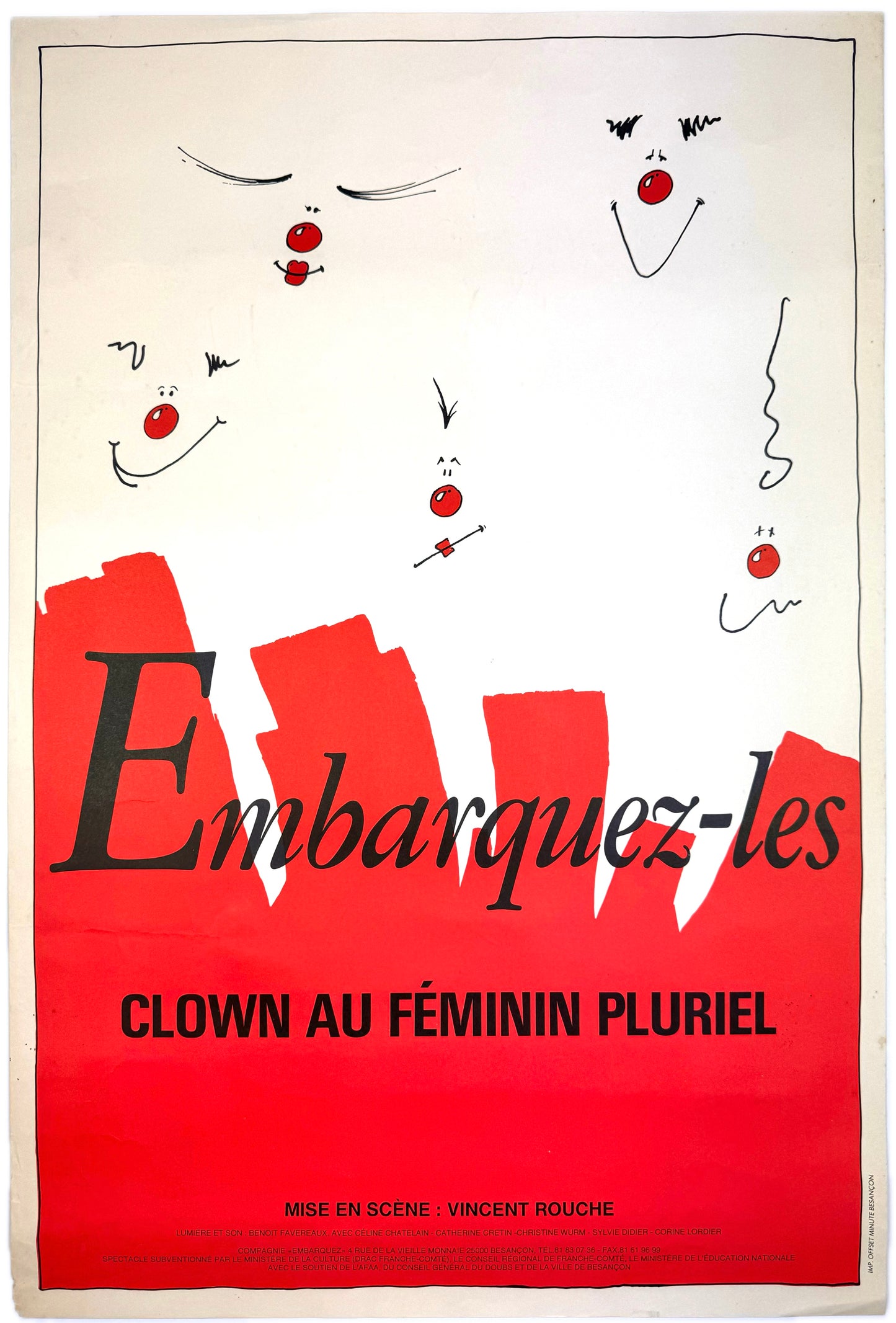 Original Embarquez-les, Clown au Féminin Pluriel Affiche