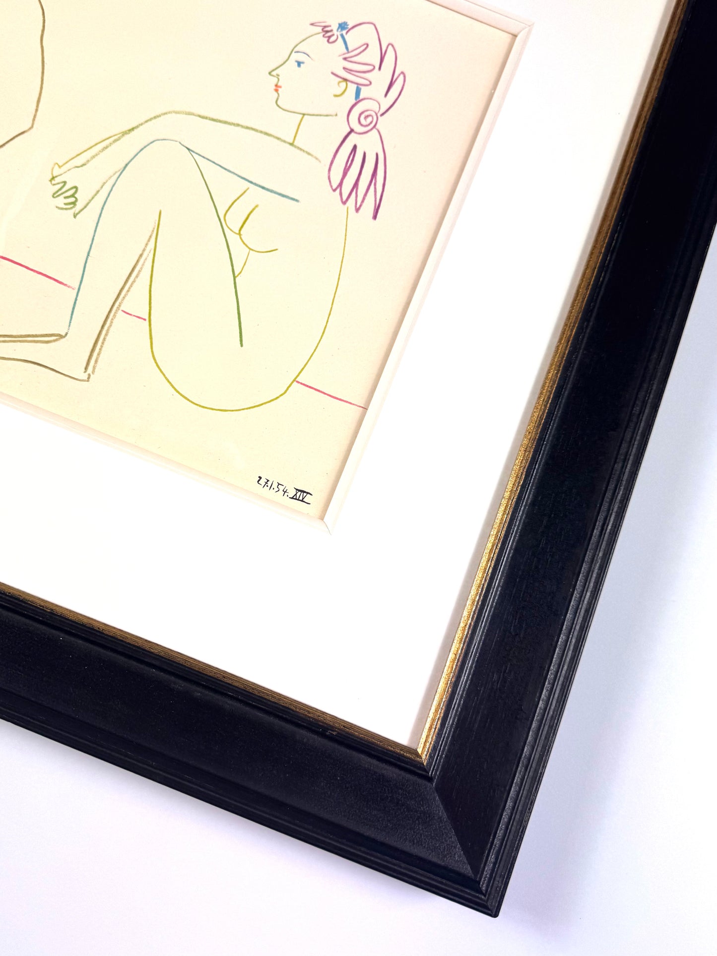 Framed Original Pablo Picasso - La Comedie Humaine, 1954