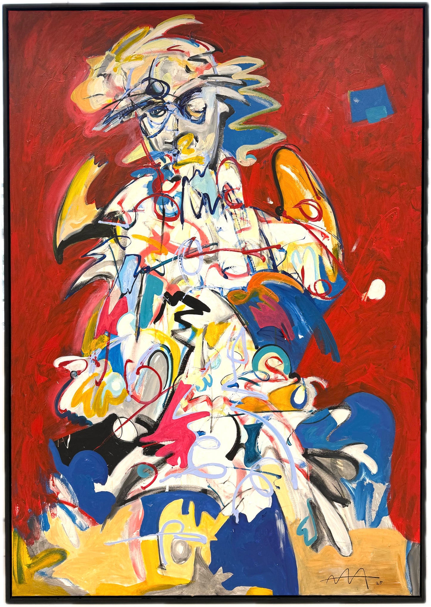 AAA, Self-Portrait Painting (3/3 Triptych), 2025.