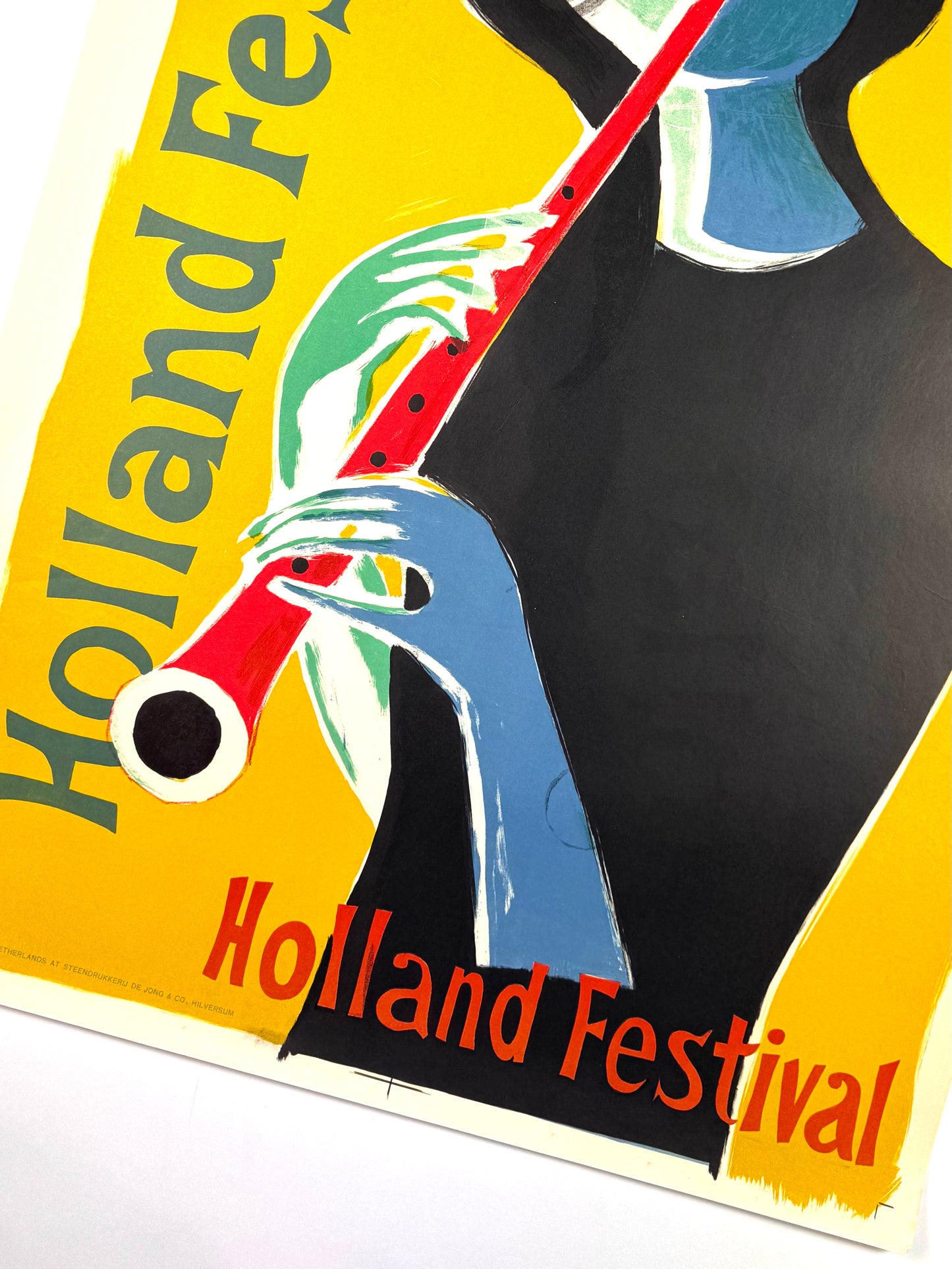 Original Dick Dick Elffers Affiche - Holland Festival, 1954