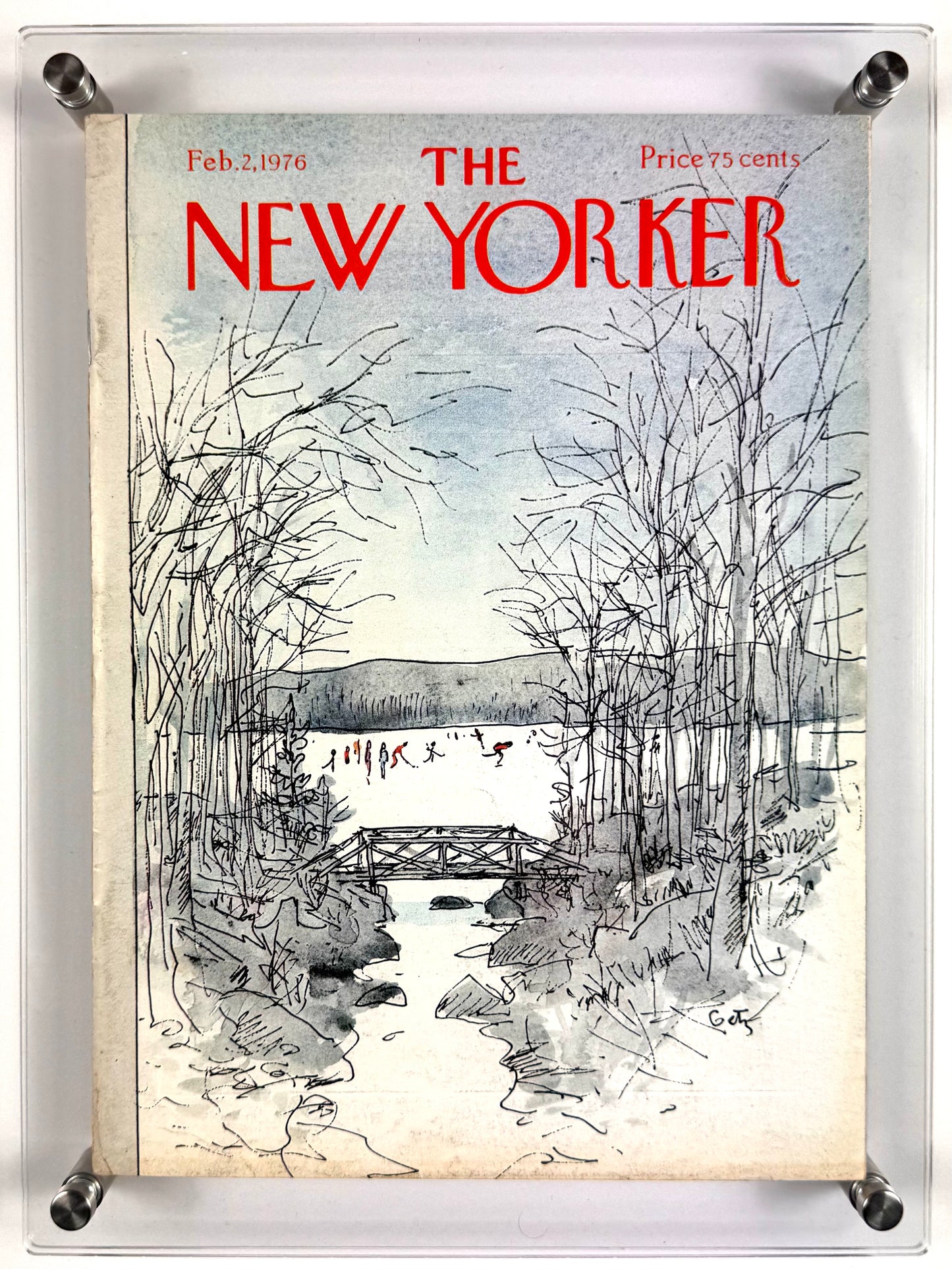 Framed Vintage The New Yorker Magazine - Feb. 2, 1976