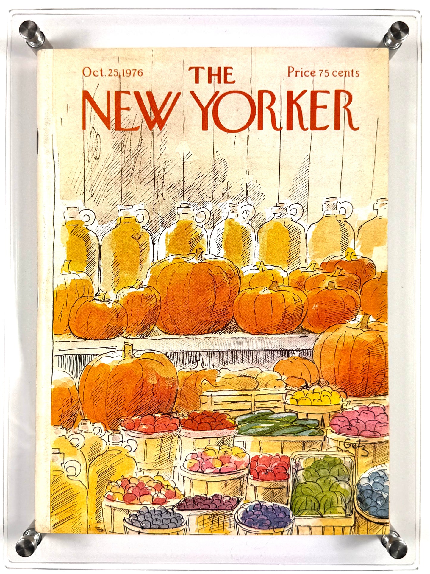 Framed Vintage The New Yorker Magazine - Oct. 25, 1976