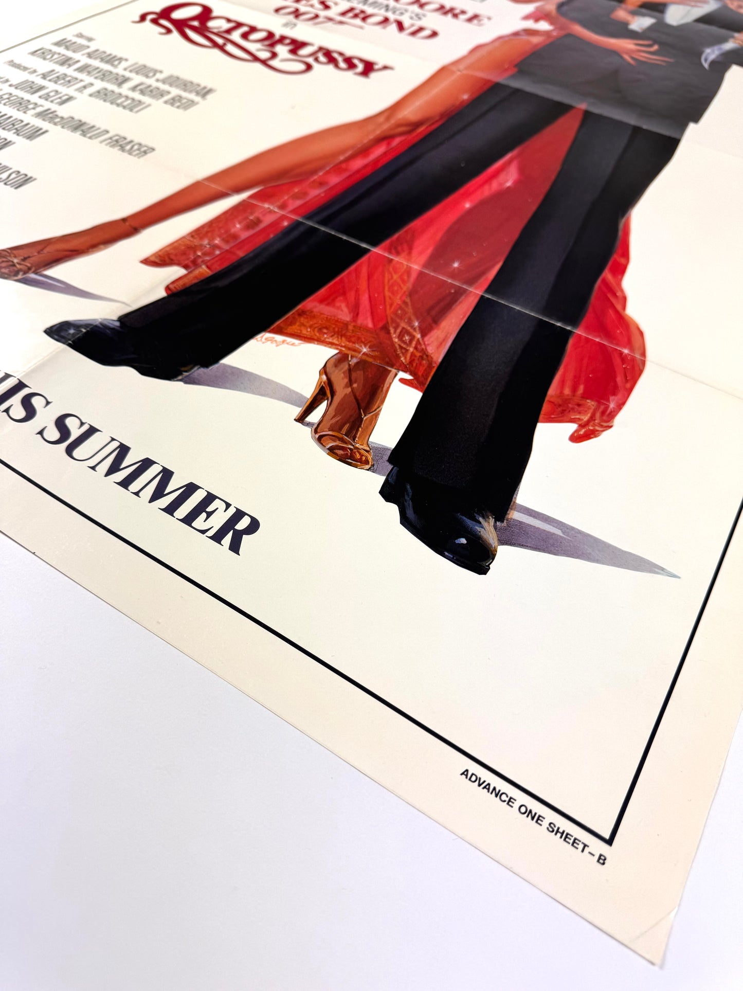 Framed Original Vintage James Bond 007 - Octopussy - One Sheet Film Movie Poster, 1983