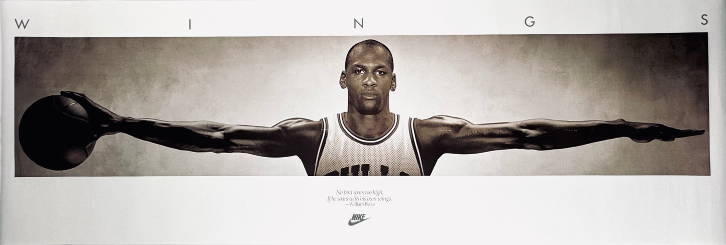 Original Vintage Nike ''wings'' Poster - Michael Jordan, 1987