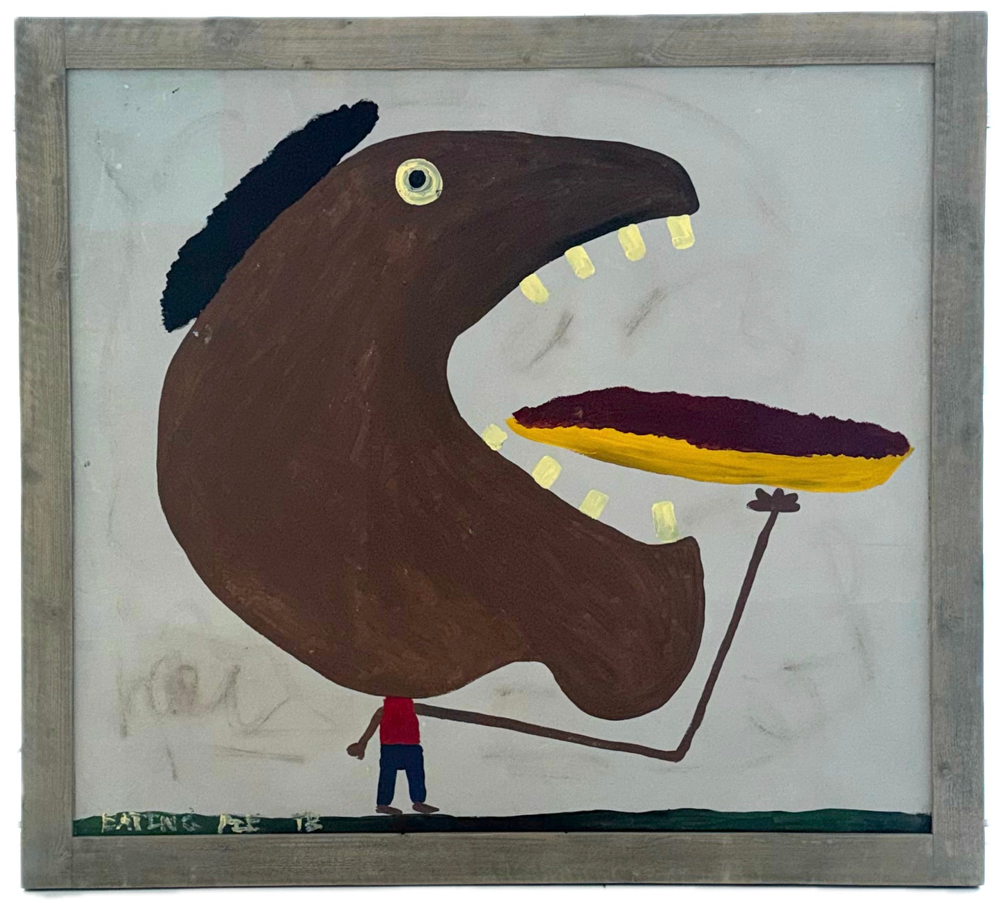 Tim Brown Painting - Eating Pie, 1980s