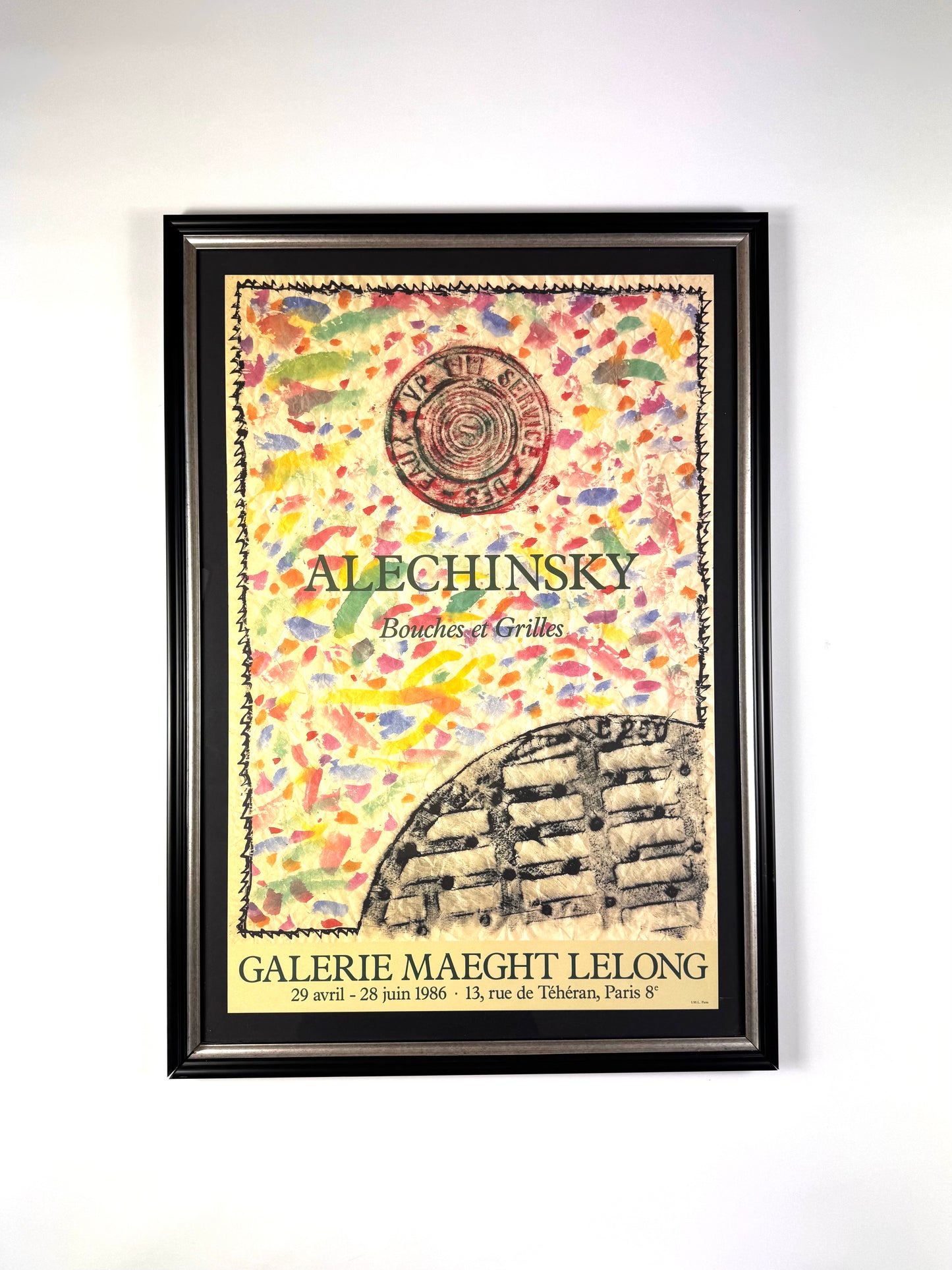 Original Vintage Pierre Alechinsky Affiche/Poster, 1986