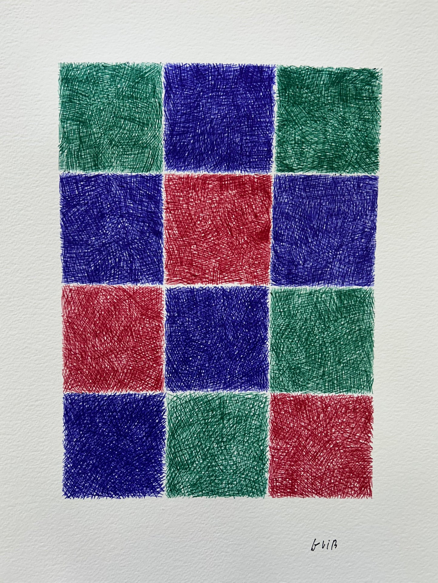 Guillaume Thunis - Squares - Bic Pen on Paper