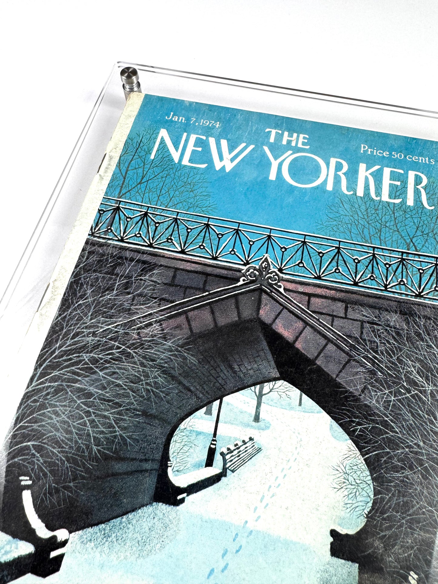 Framed Vintage The New Yorker Magazine, Jan. 7, 1974