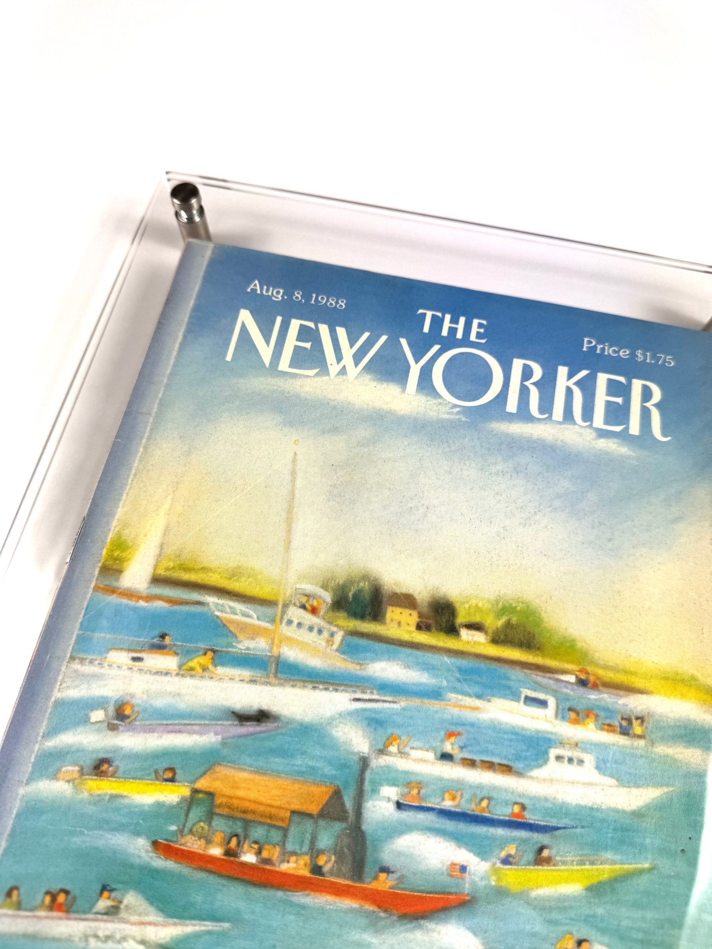 Framed Vintage The New Yorker Magazine, Aug. 8, 1988