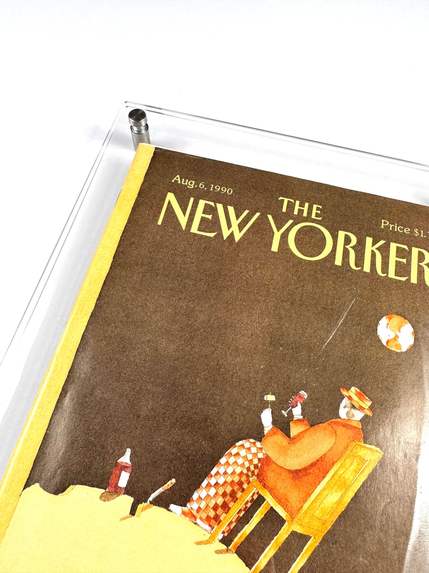 Framed Vintage The New Yorker Magazine, Aug. 6, 1990