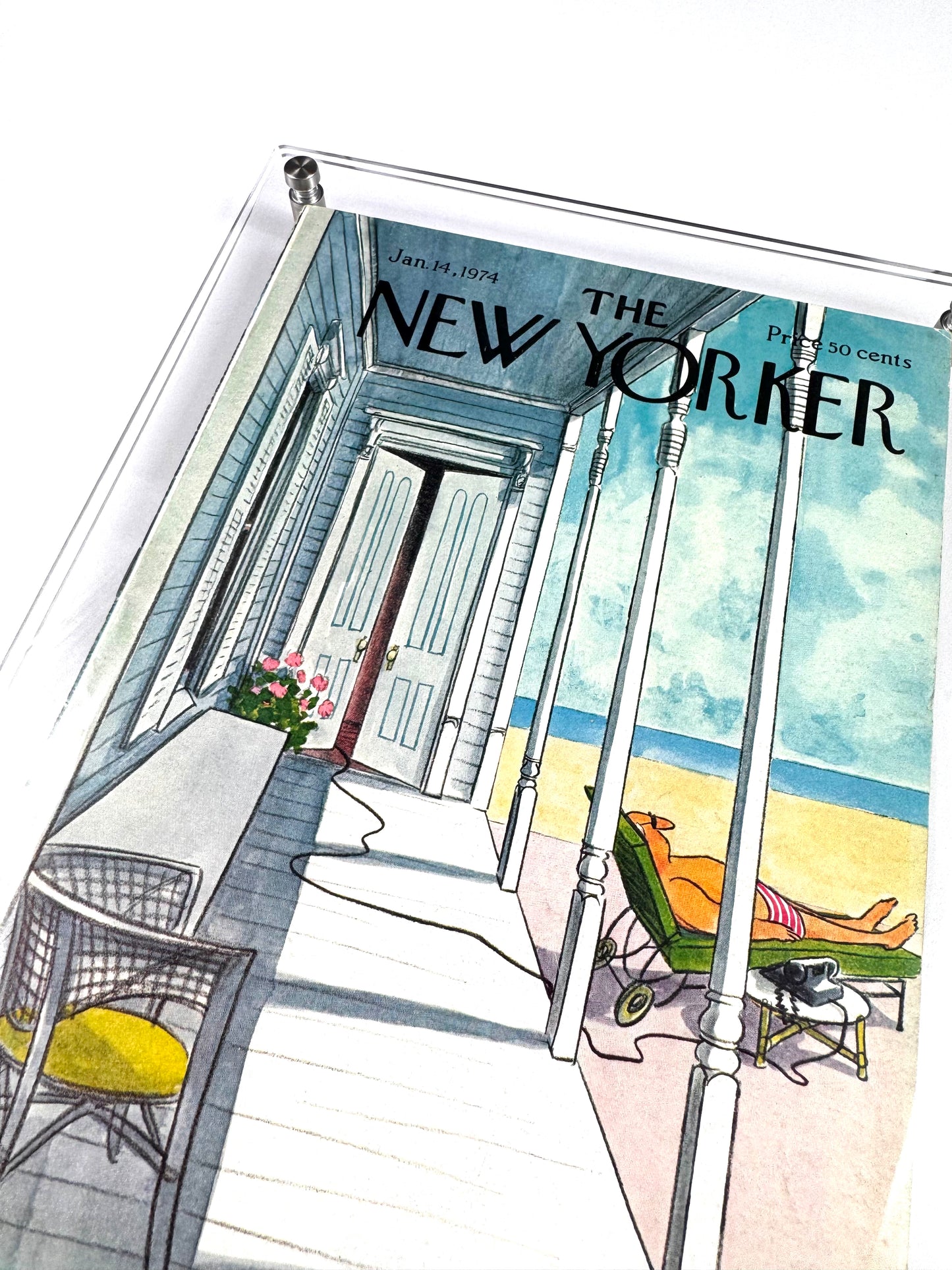 Framed Vintage The New Yorker Magazine, Jan. 14, 1974