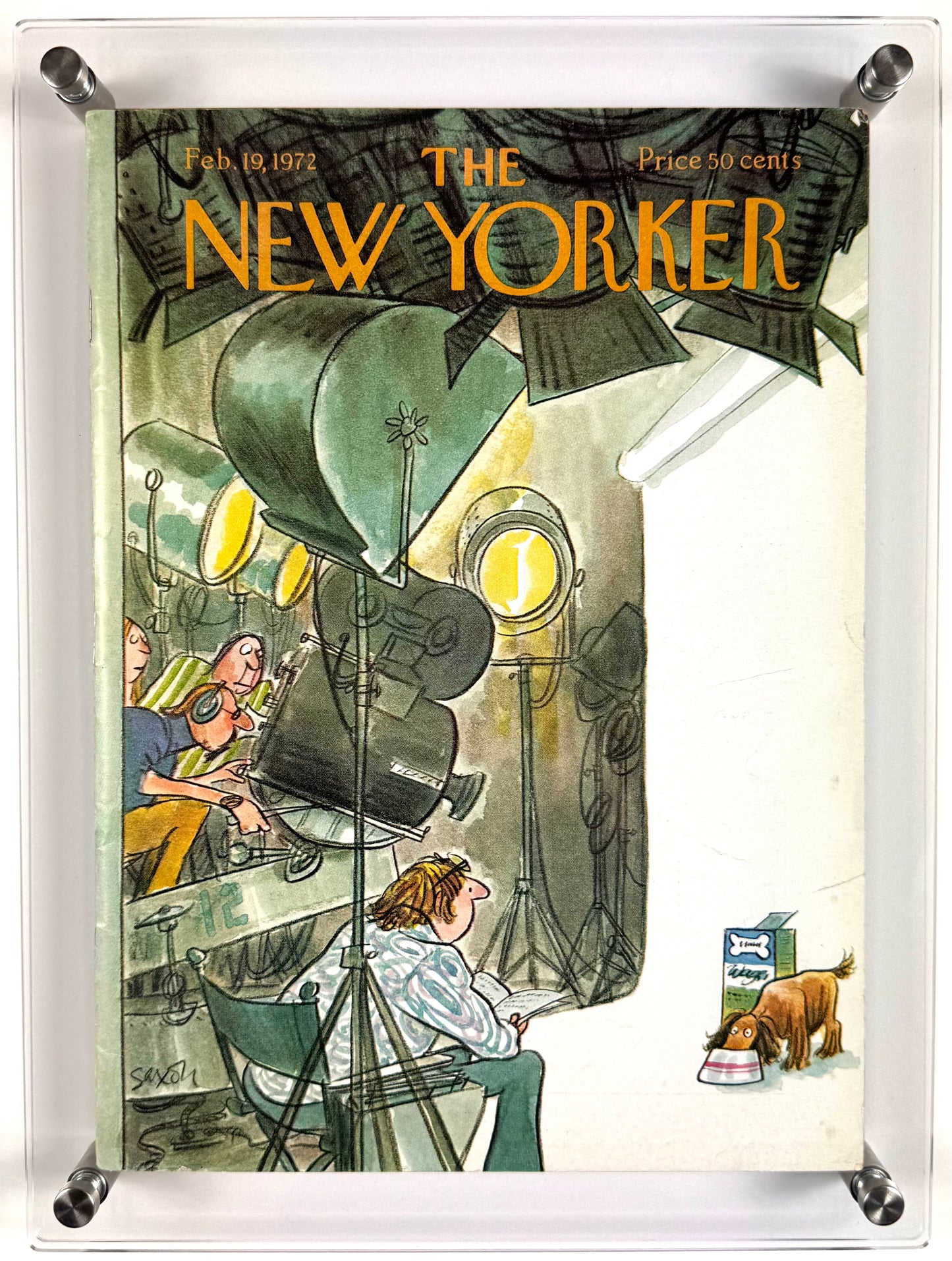 Framed Vintage The New Yorker Magazine, Feb. 19, 1972