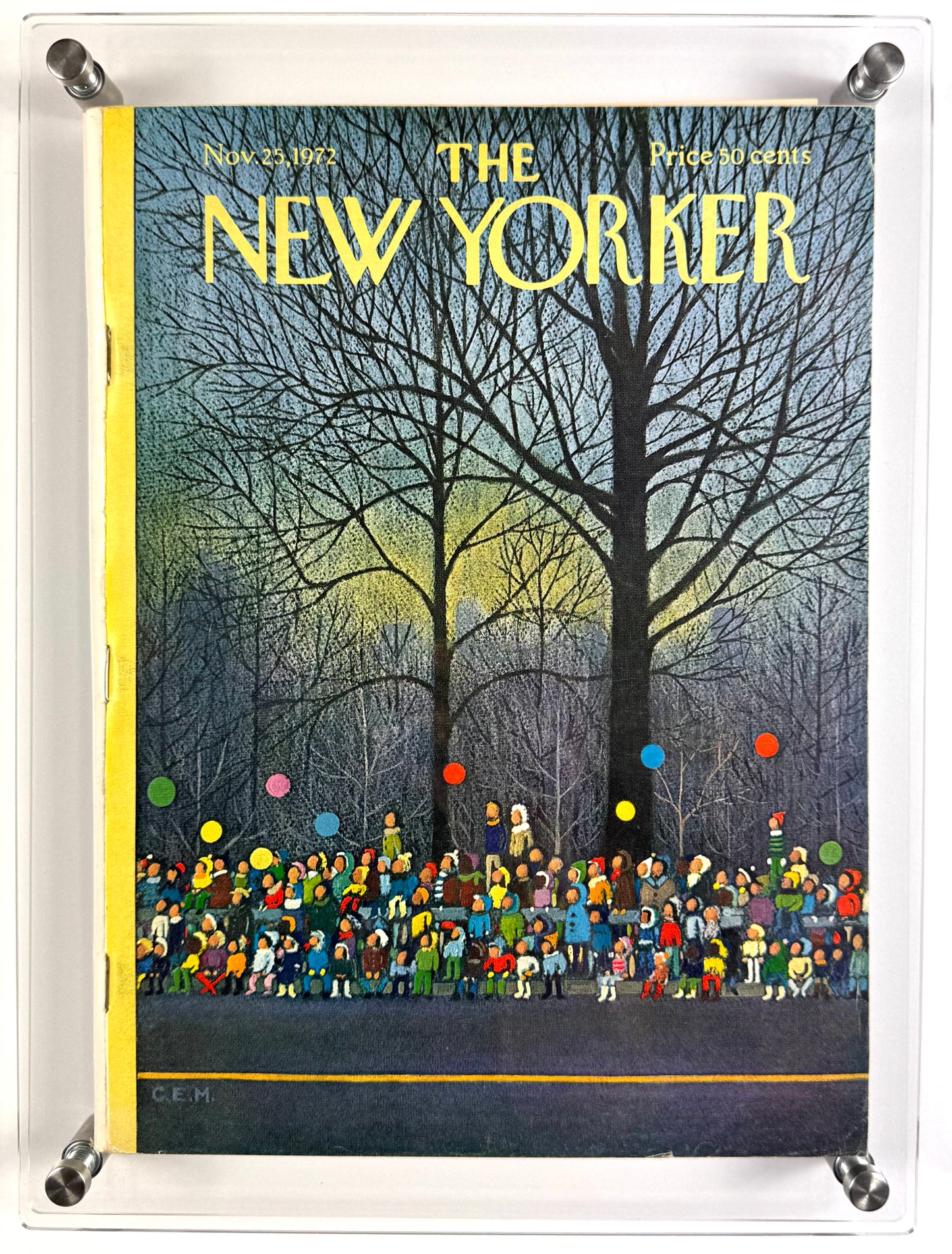 Framed Vintage The New Yorker Magazine, Nov. 25 1972
