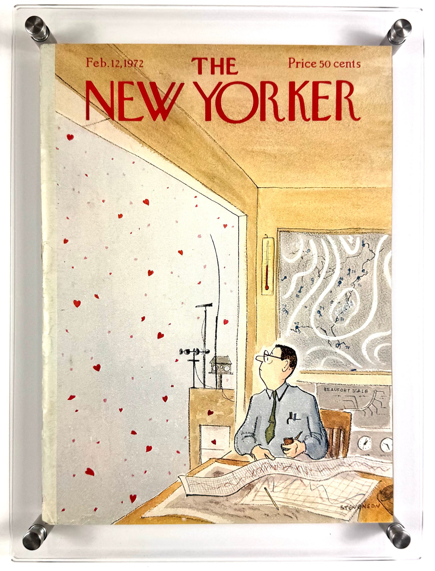 Framed Vintage The New Yorker Magazine, Feb, 12, 1972