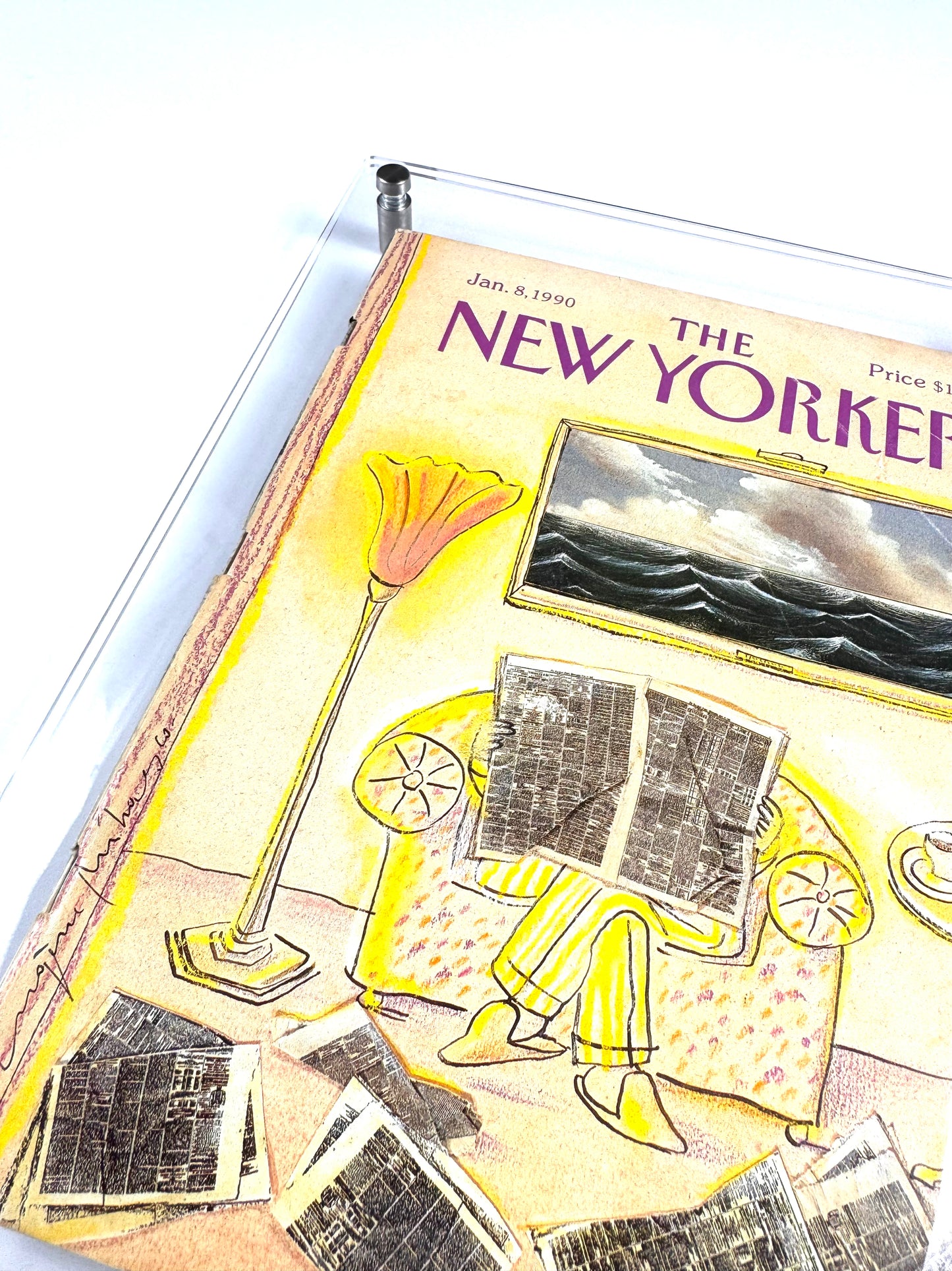 Framed Vintage The New Yorker Magazine, Jan. 8, 1990