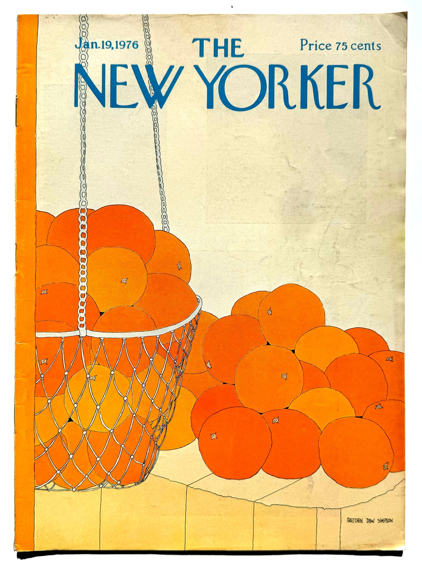 Framed Vintage The New Yorker Magazine - Jan. 19, 1976