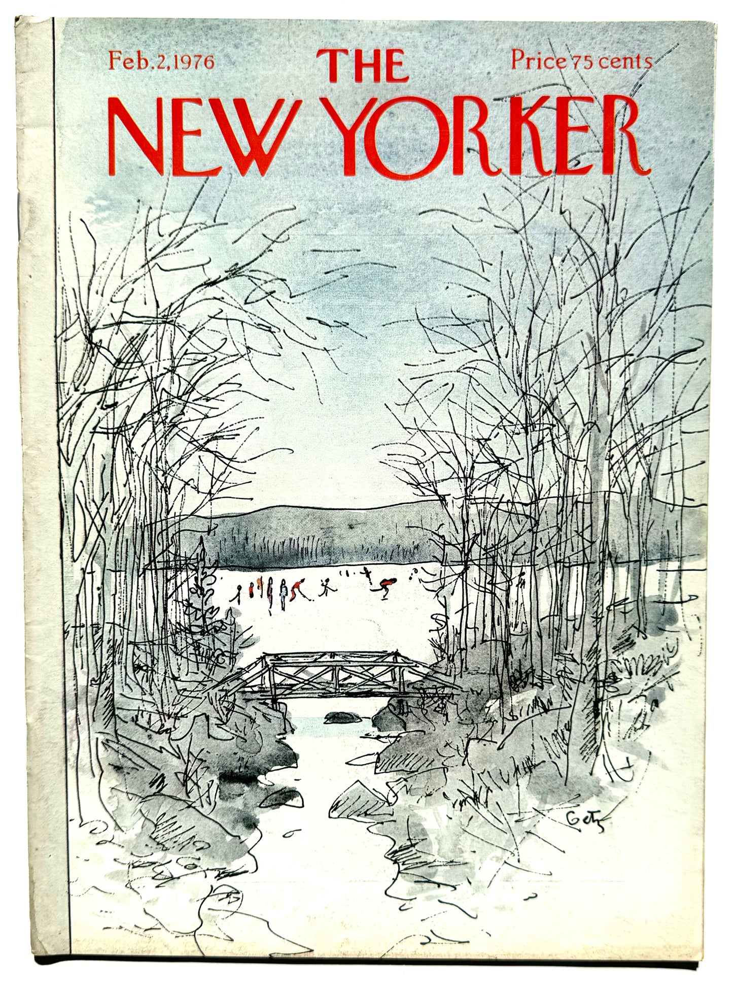 Framed Vintage The New Yorker Magazine - Feb. 2, 1976