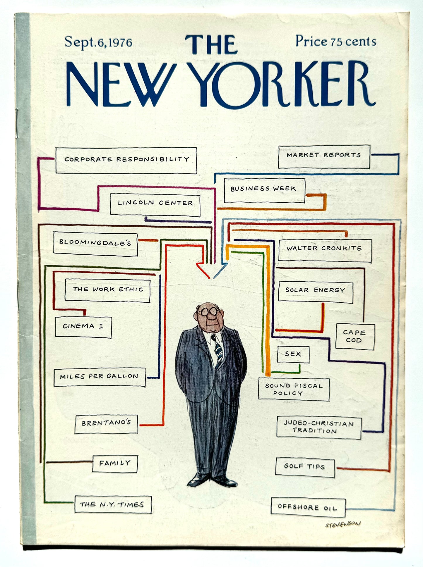 Framed Vintage The New Yorker Magazine - Sept. 6, 1976