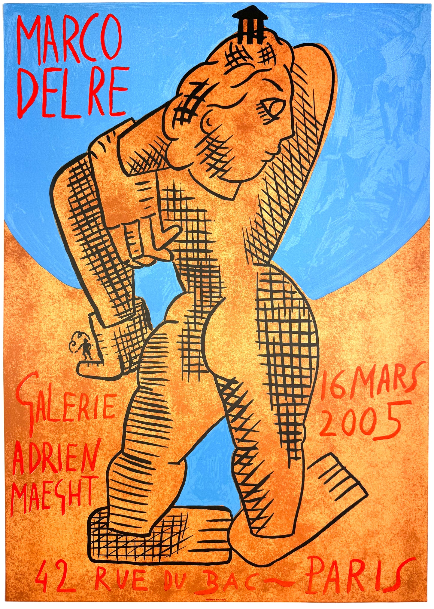Original Marco Del Re Poster - Galarie Adrien Maeght, 2005