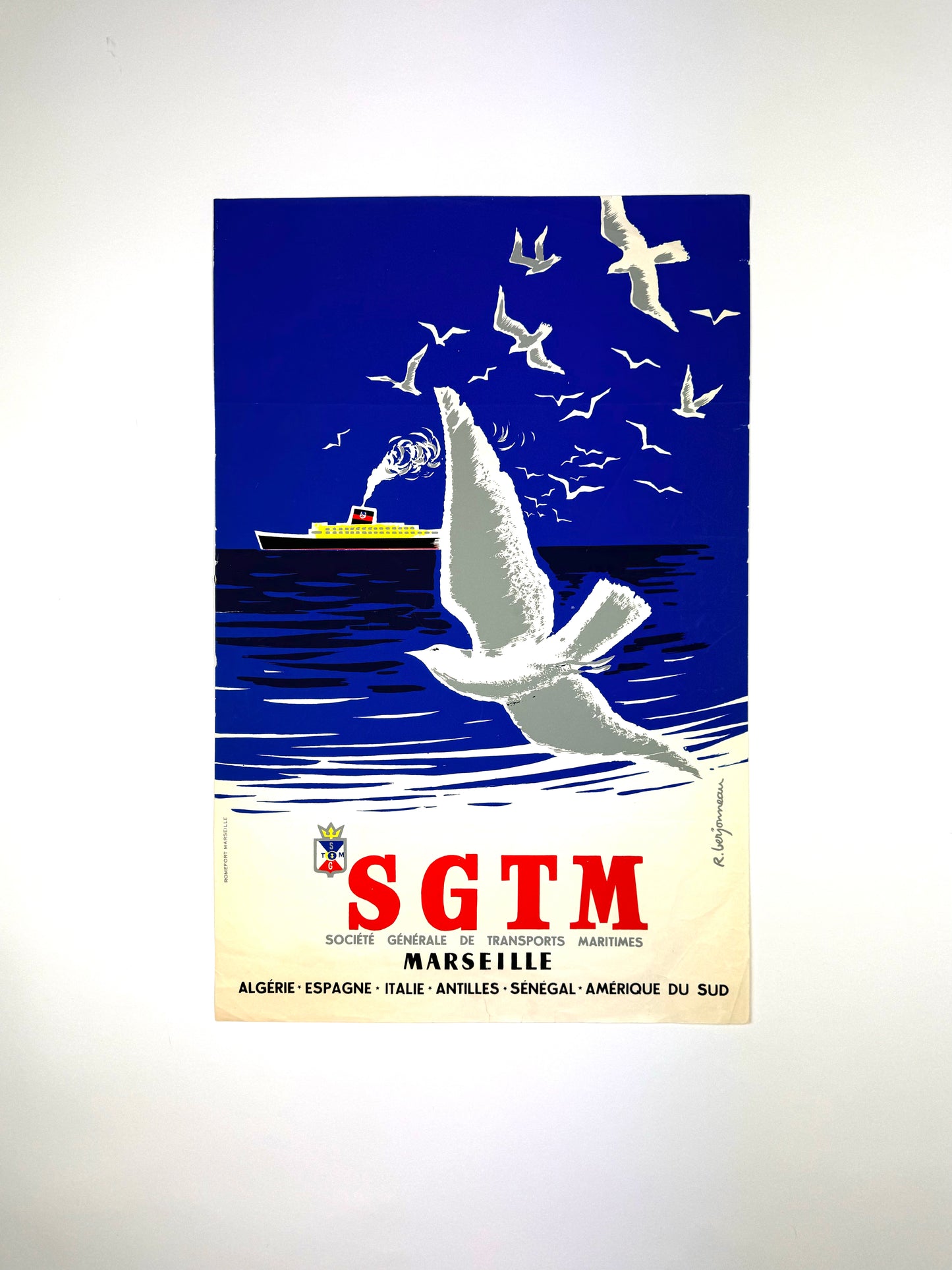 Original Vintage Raul Berjonneau Silkscreen - 1950