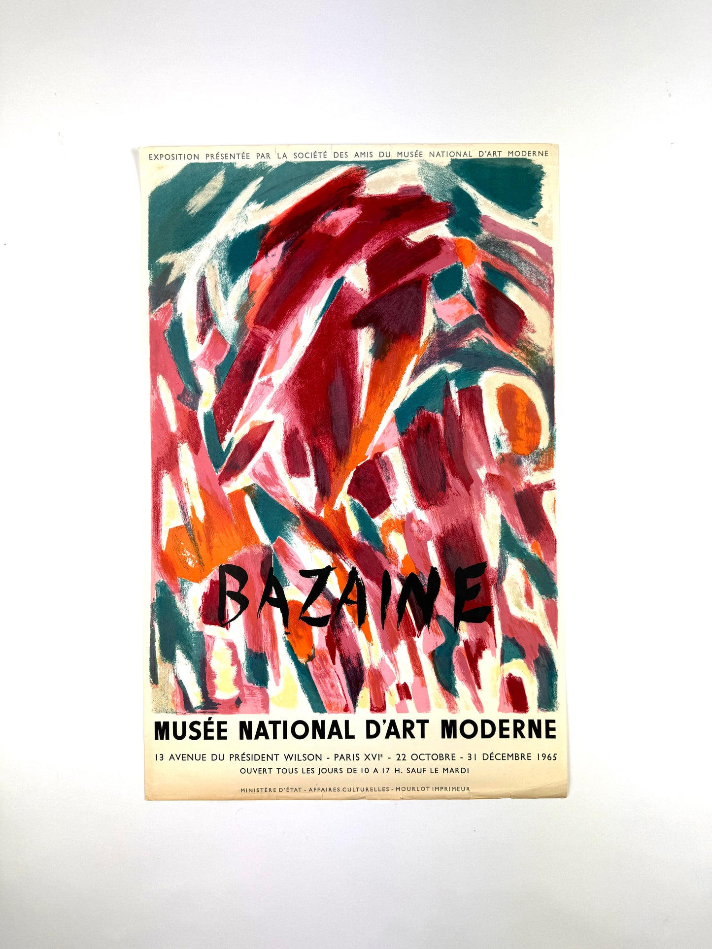 Original Vintage Jean Bazaine Affiche - Musée National d'Art Moderne - 1965