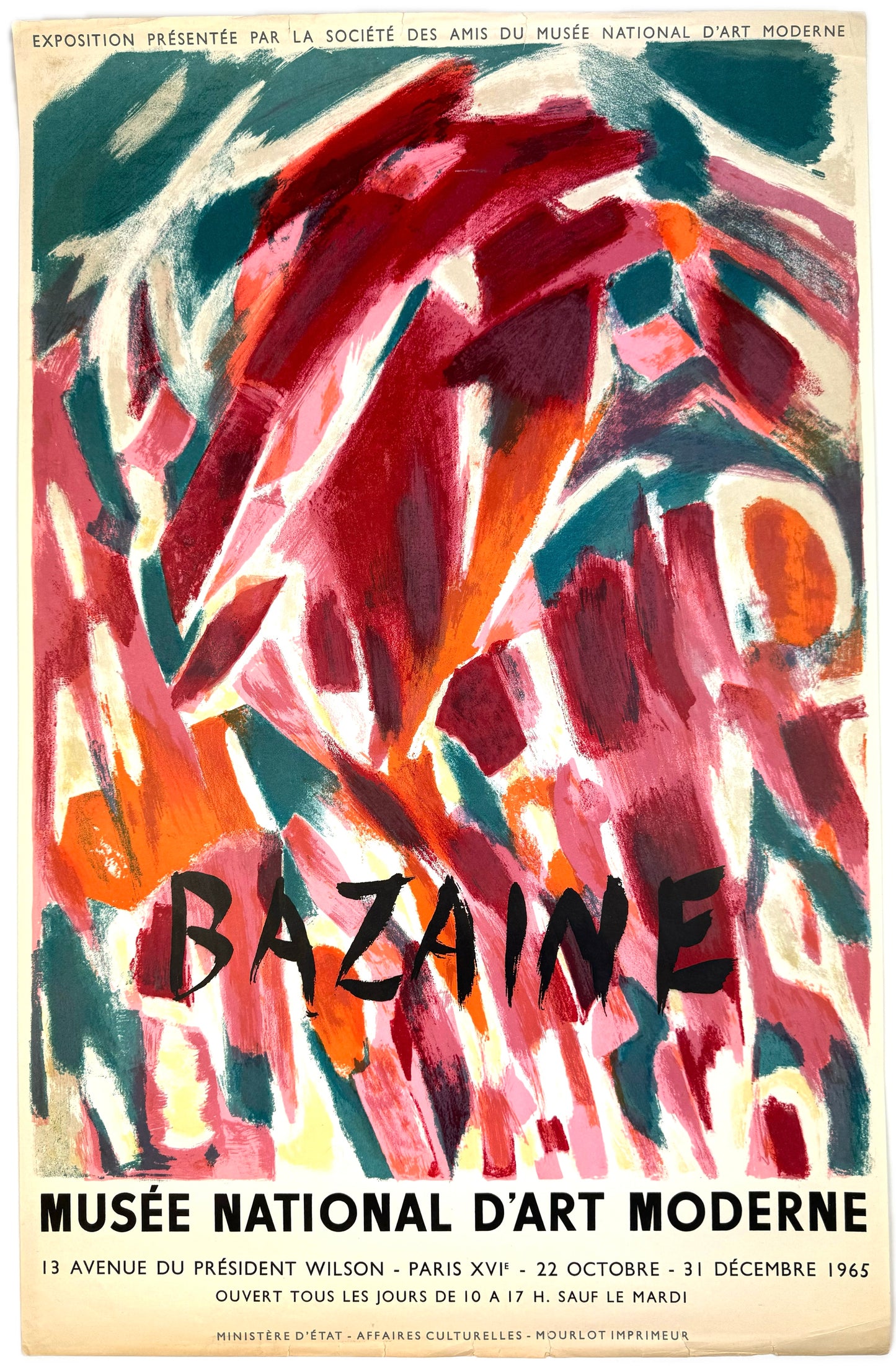 Original Jean Bazaine Affiche - Expo 65, Musée National d'Art Moderne - 1965