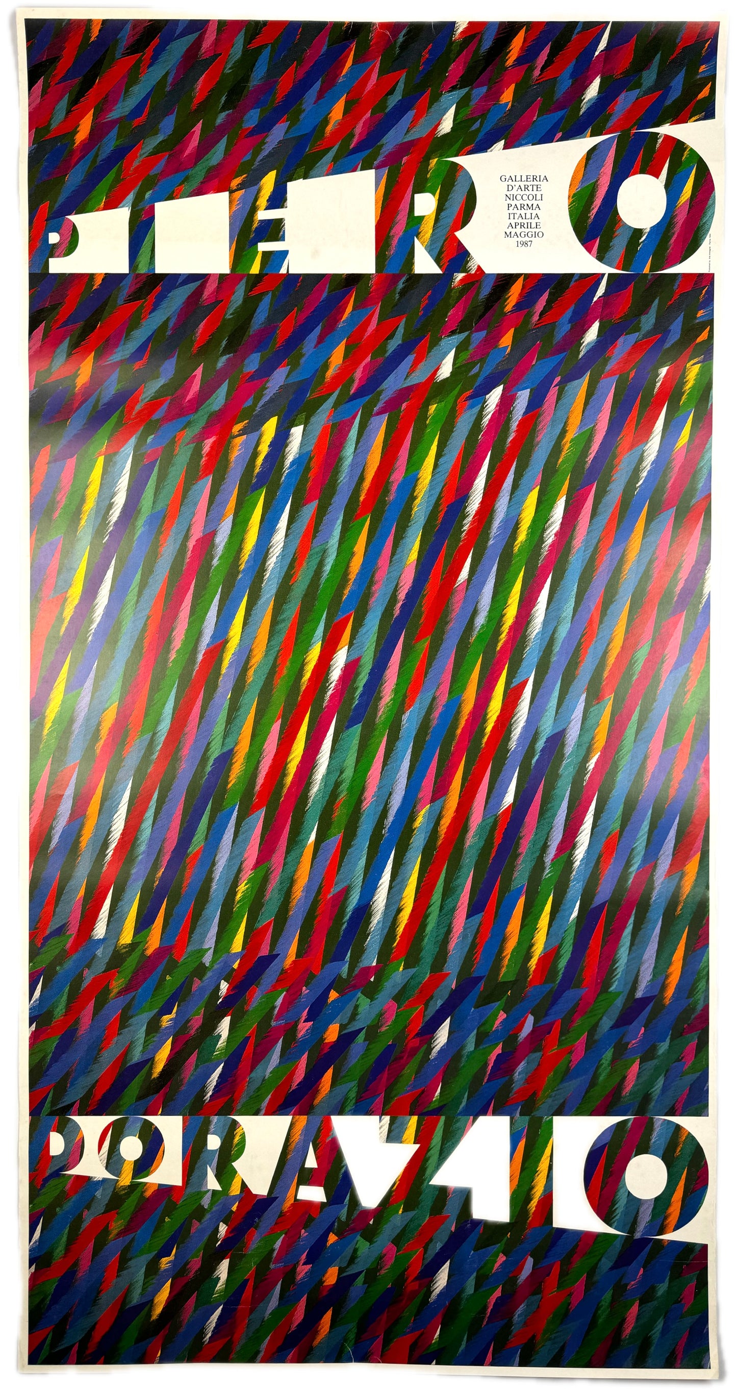 Framed Original Vintage Piero Dorazio Poster - Arte Immagine, 1987