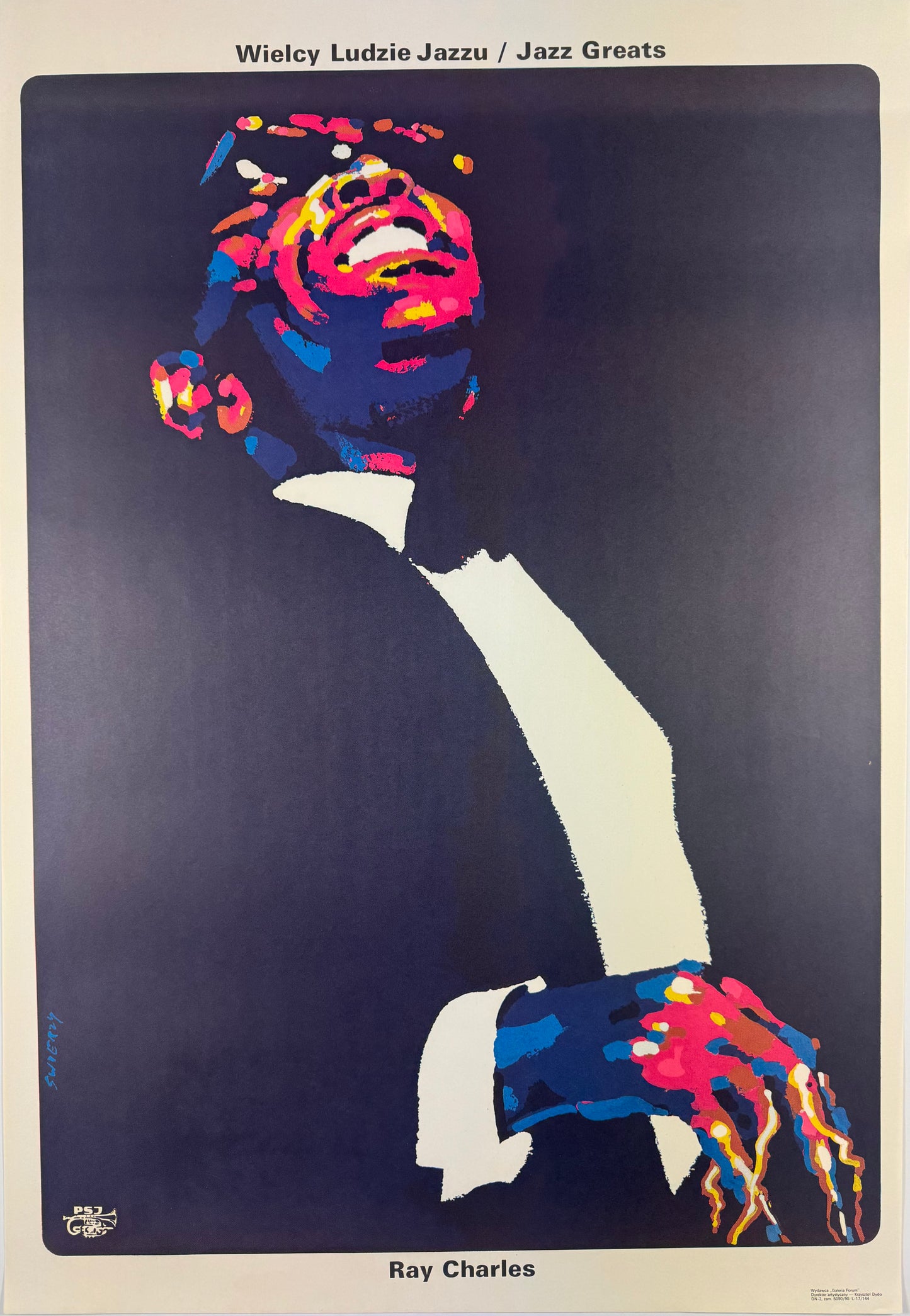 Original Waldemar Świerzy Poster - Ray Charles, 1990
