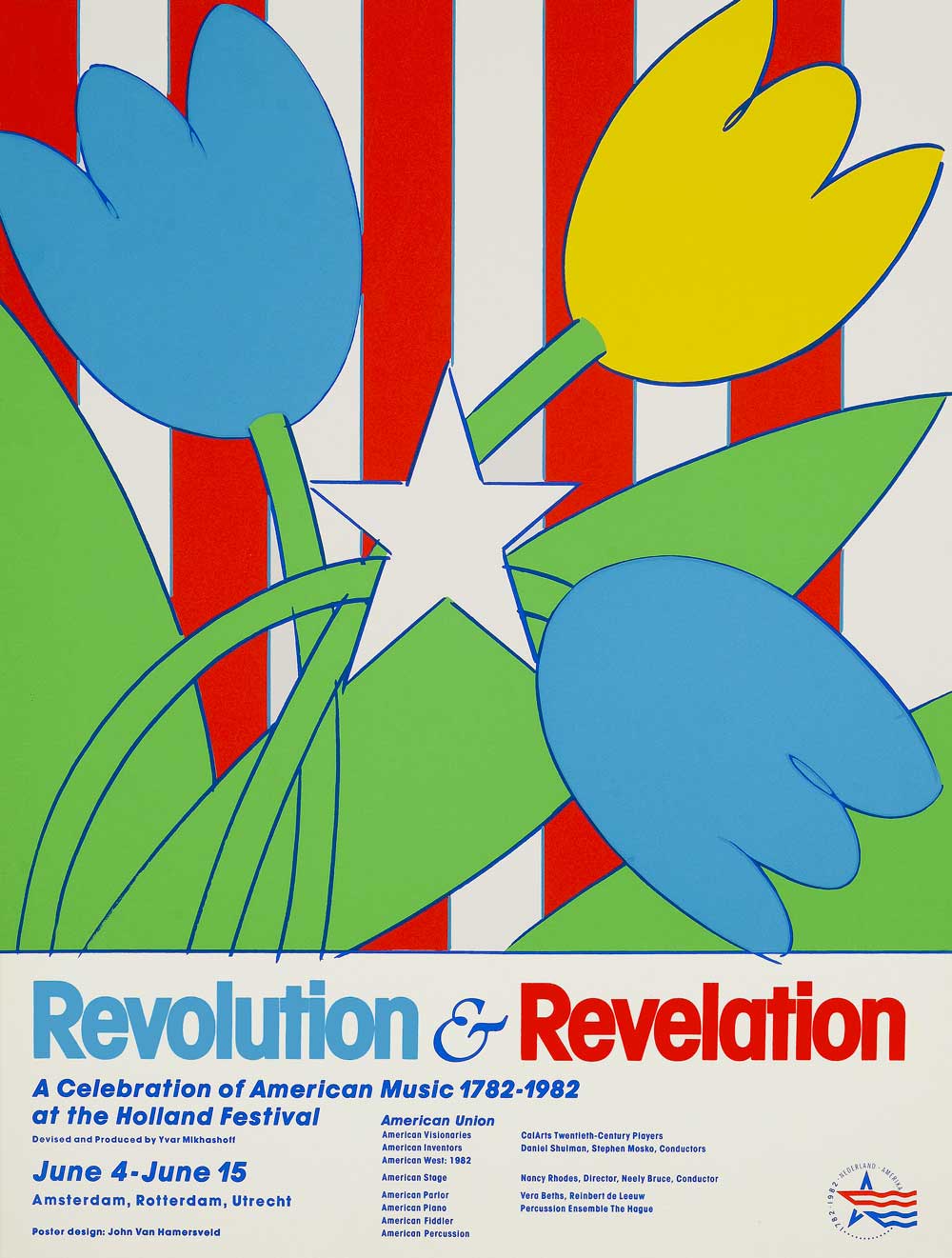 Original John Van Hamersveld Poster - Holland Festival 1982