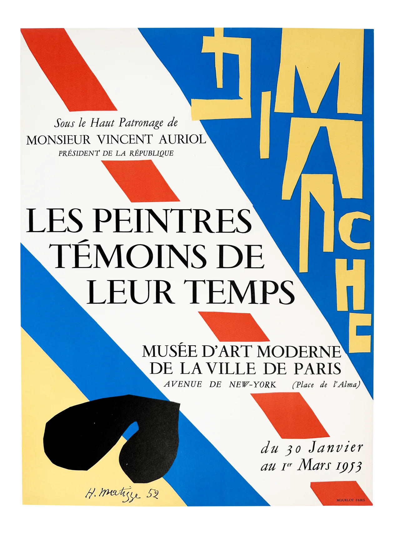 Original Henri Matisse Exhibition Poster - 1953 - Mourlot